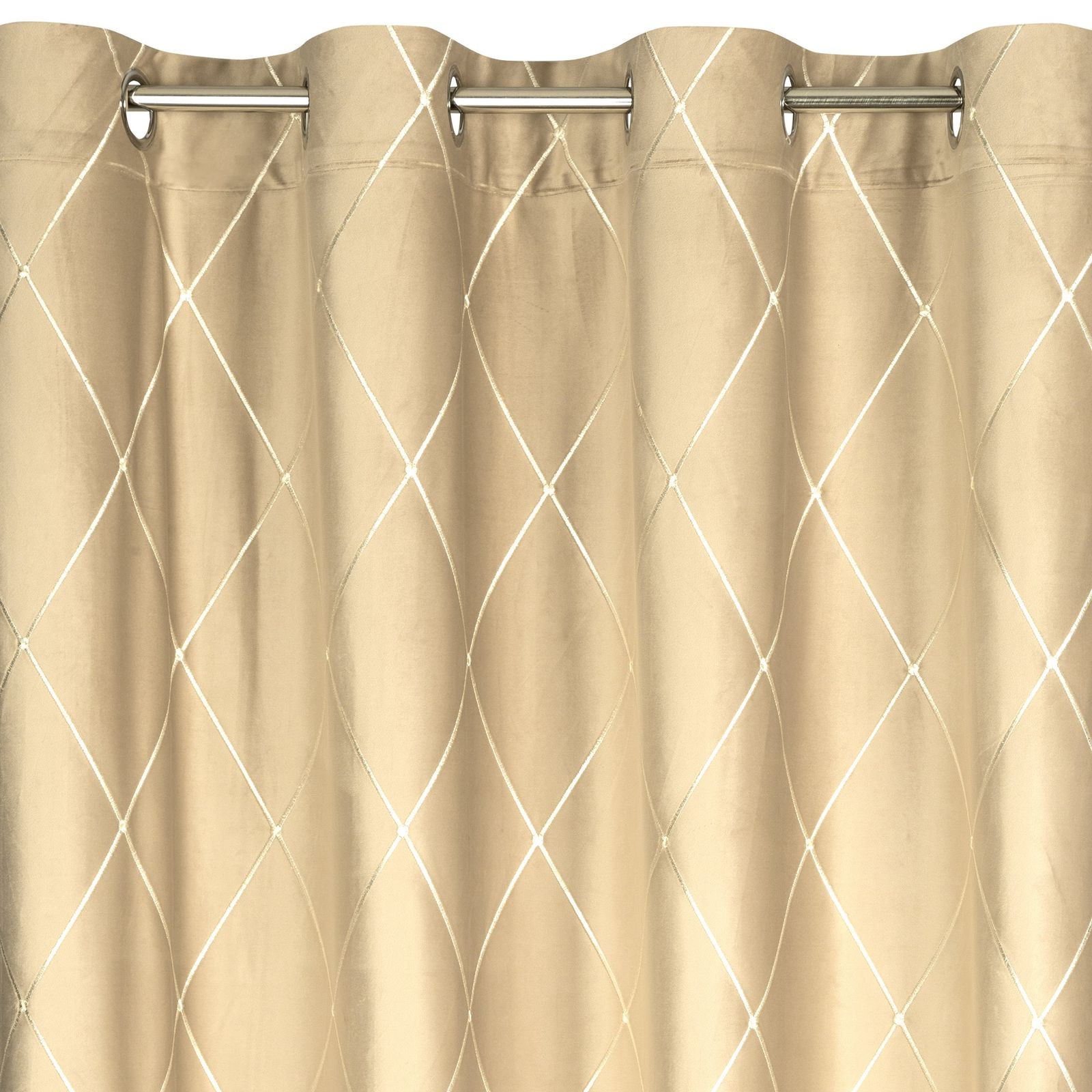 Hotový závěs PIERRE CARDIN MARGO béžový / zlatý - na průchodkách