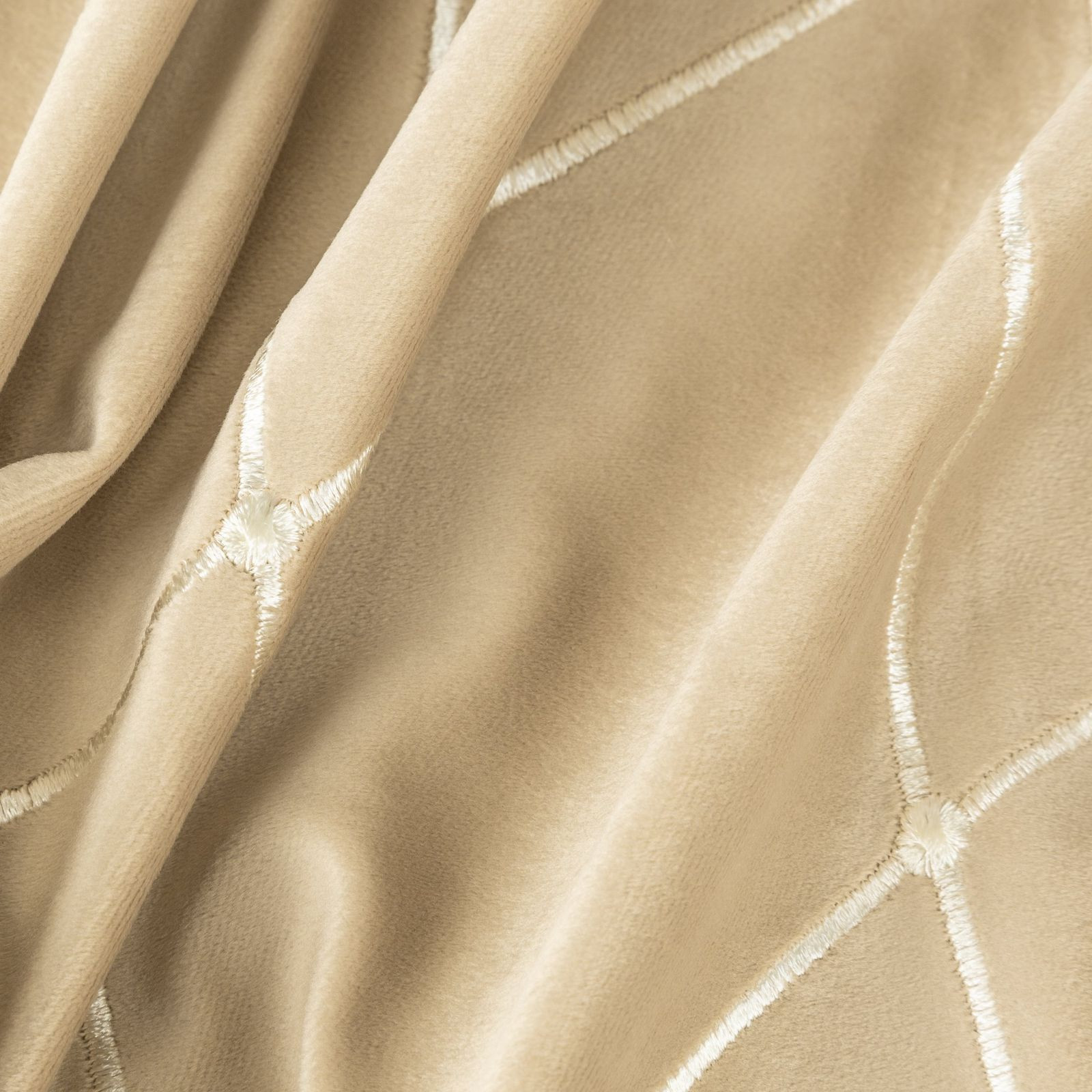 Hotový závěs PIERRE CARDIN MARGO béžový / zlatý - na průchodkách