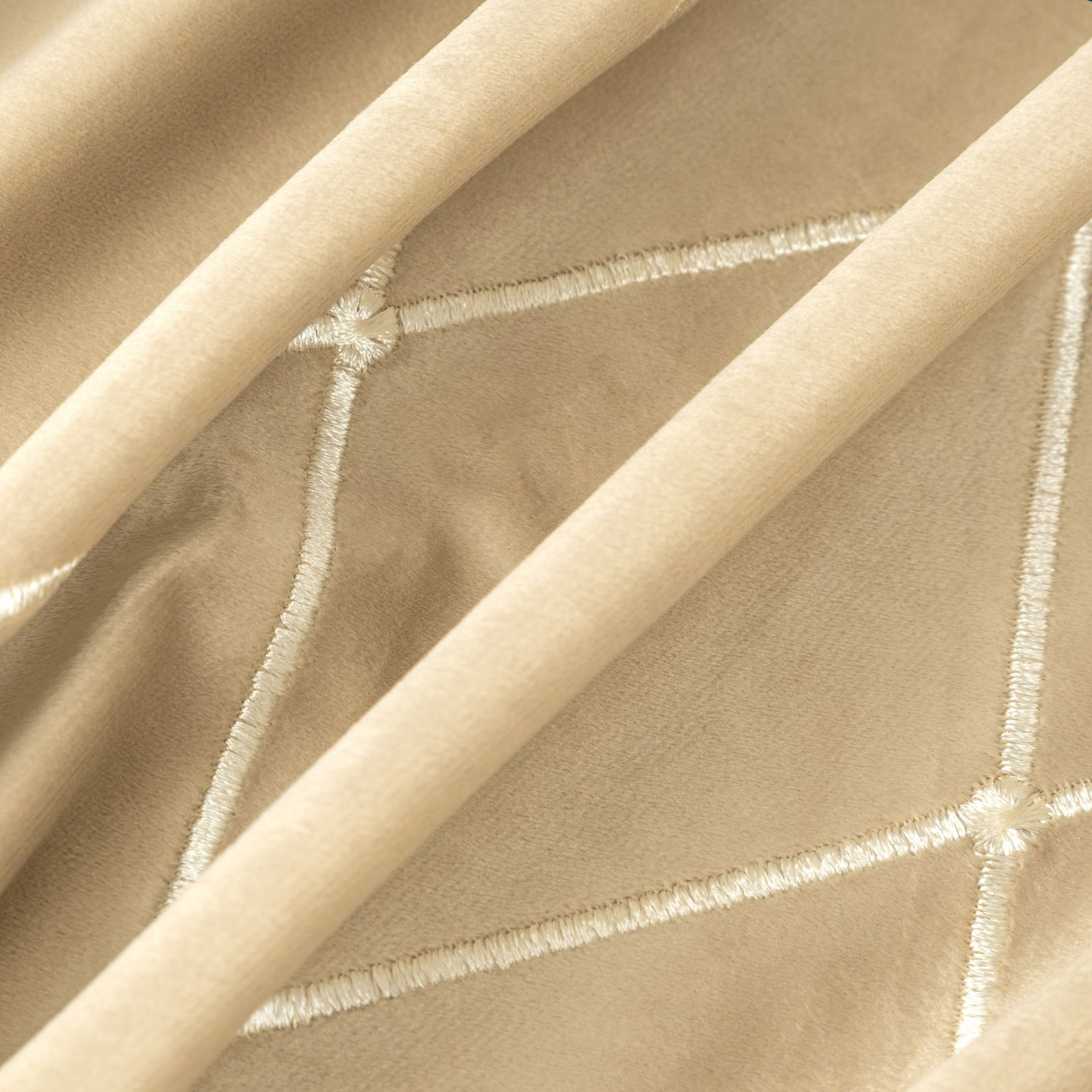 Hotový závěs PIERRE CARDIN MARGO béžový / zlatý - na průchodkách