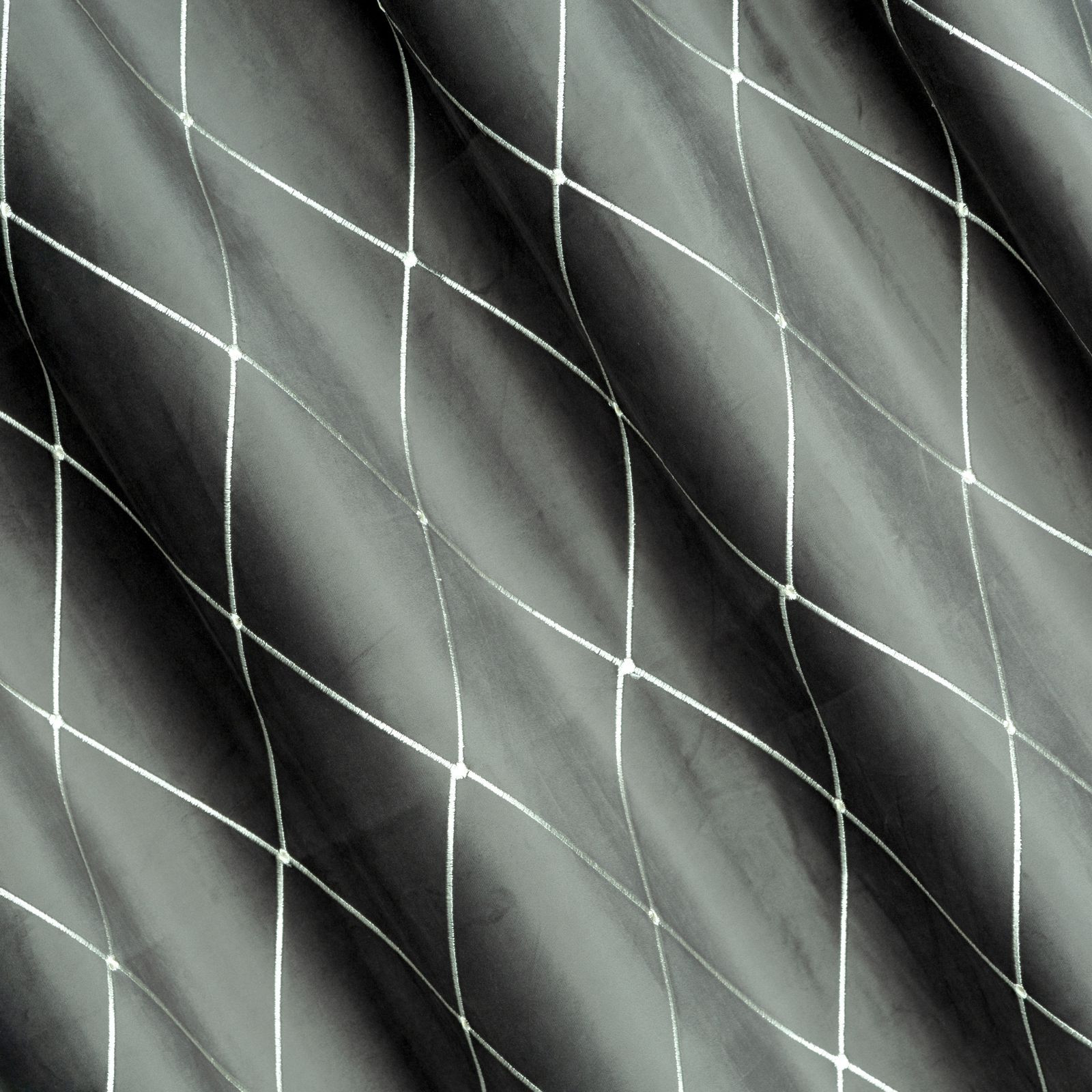 Hotový závěs PIERRE CARDIN MARGO šedý / stříbrný - na průchodkách