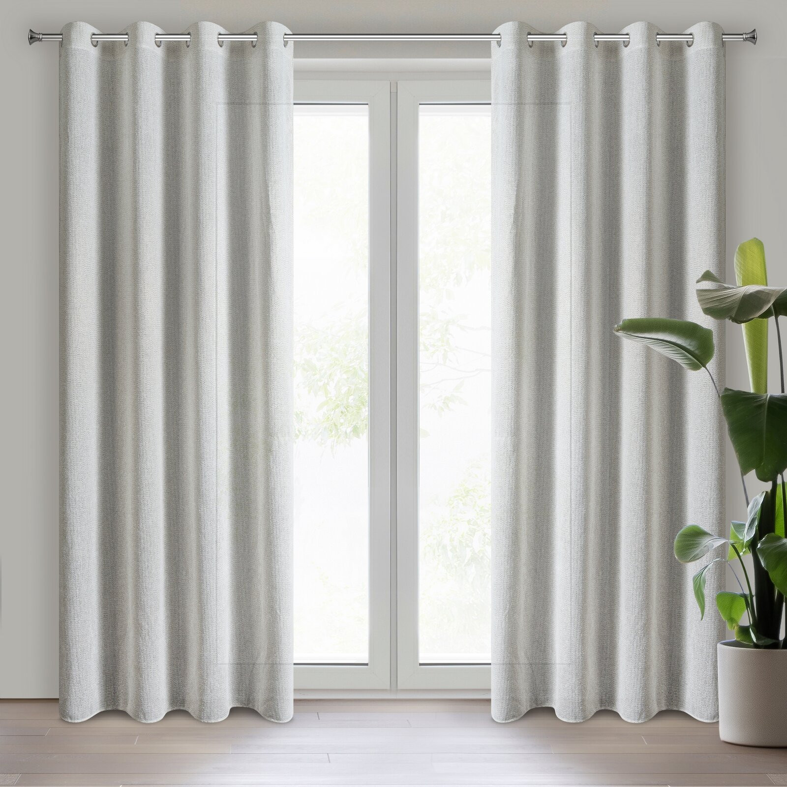 Hotový závěs ABBY naturální - na průchodkách