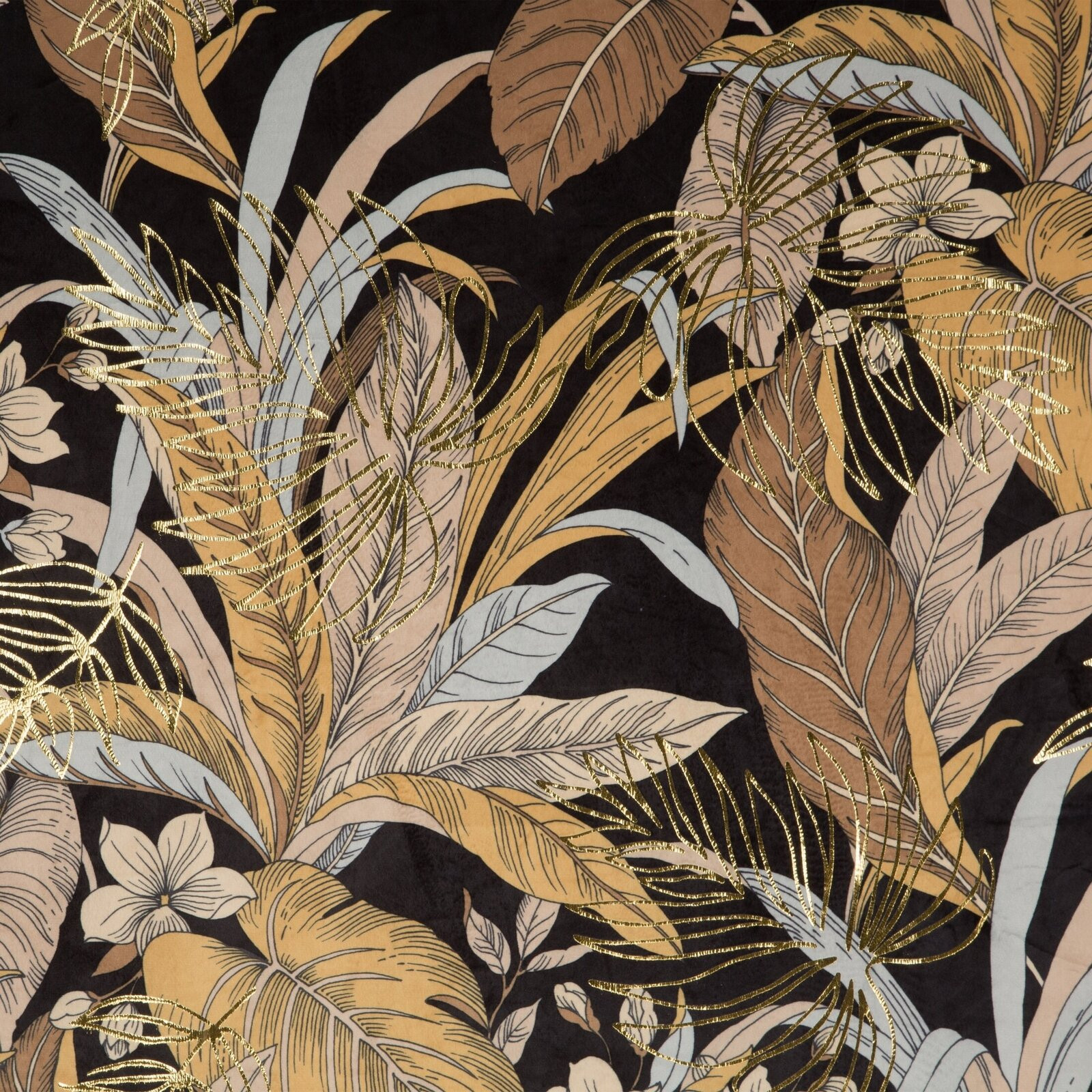 Hotový závěs ADEL černo-zlatý - na průchodkách