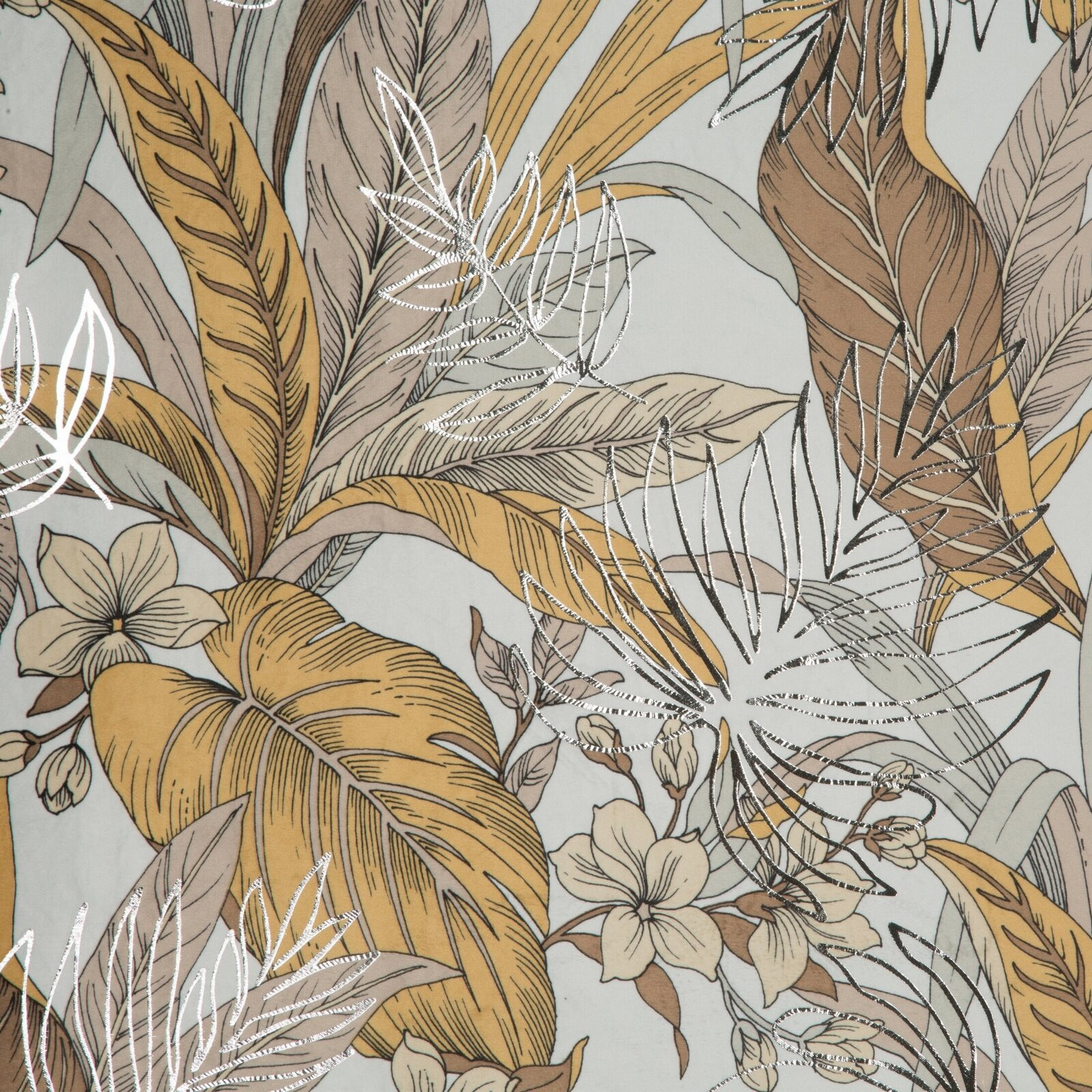 Hotový závěs ADEL bílo-stříbrný - na průchodkách