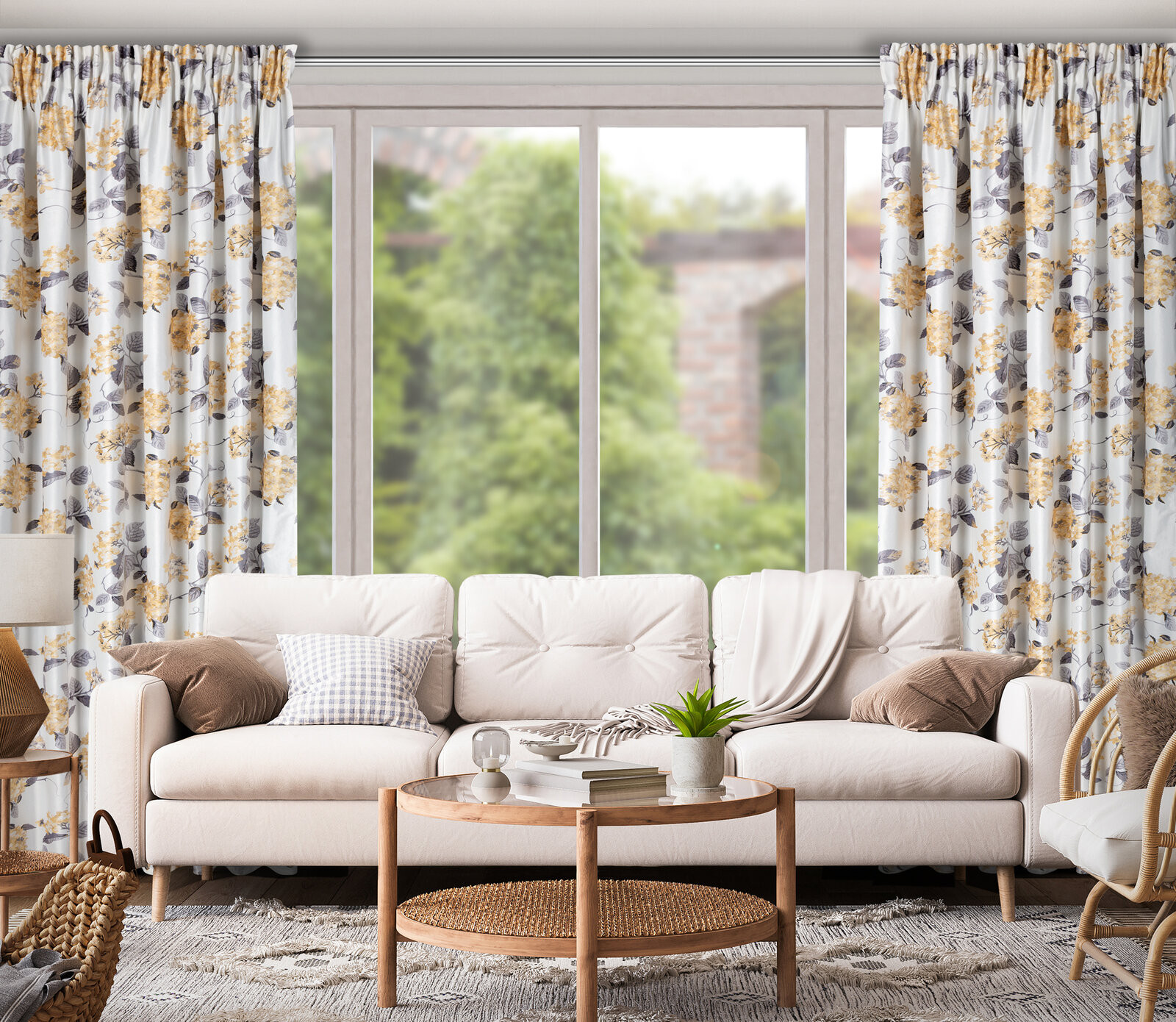 Hotový závěs ALISON vícebarevný - na pásce