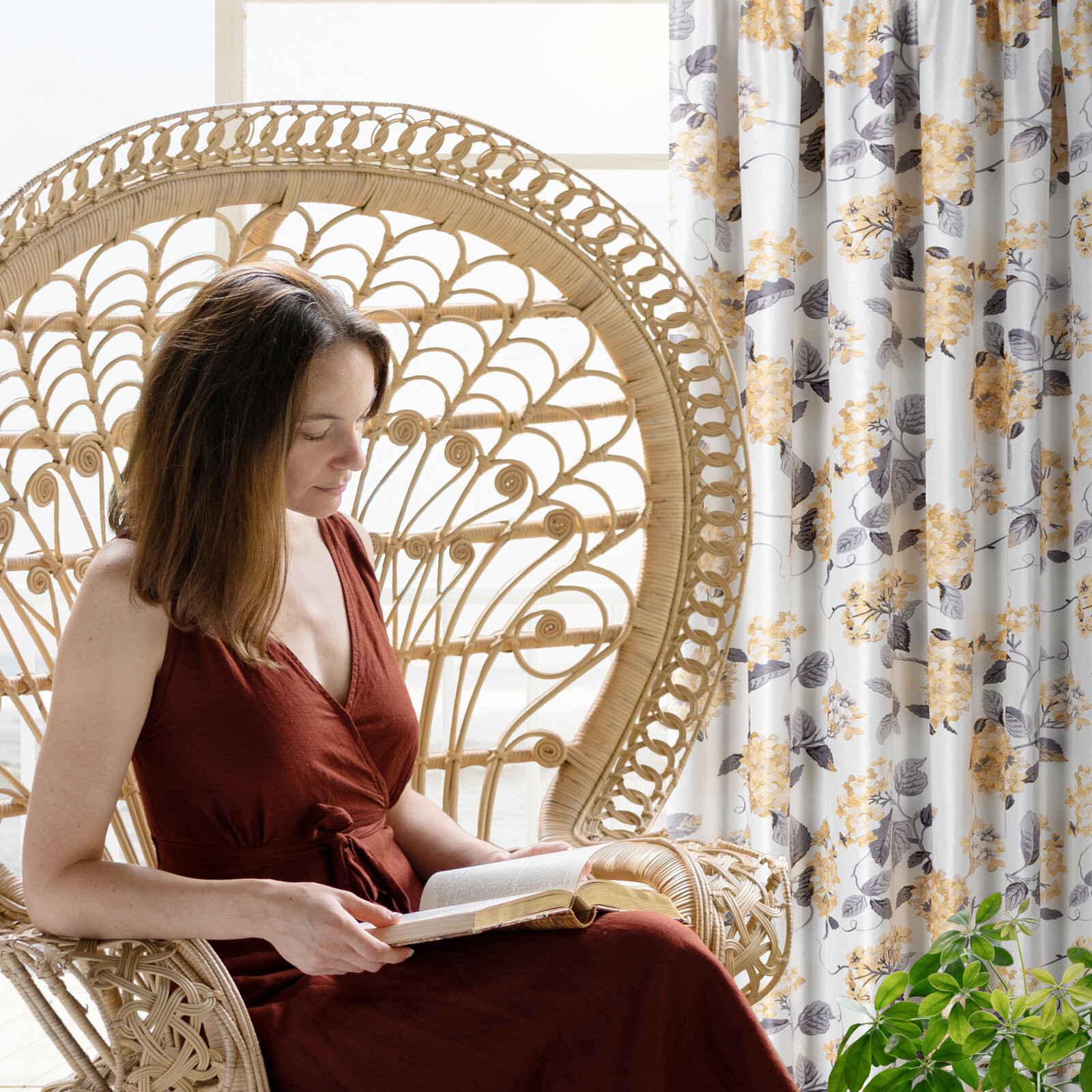 Hotový závěs ALISON vícebarevný - na pásce