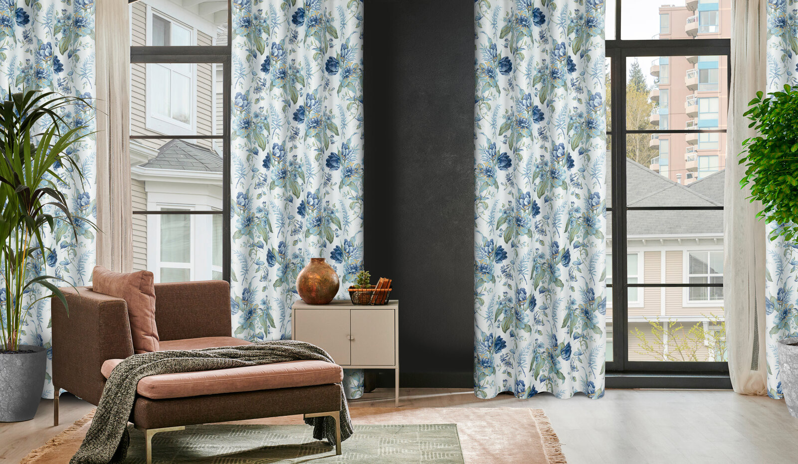 Hotový závěs ALVA vícebarevný - na průchodkách