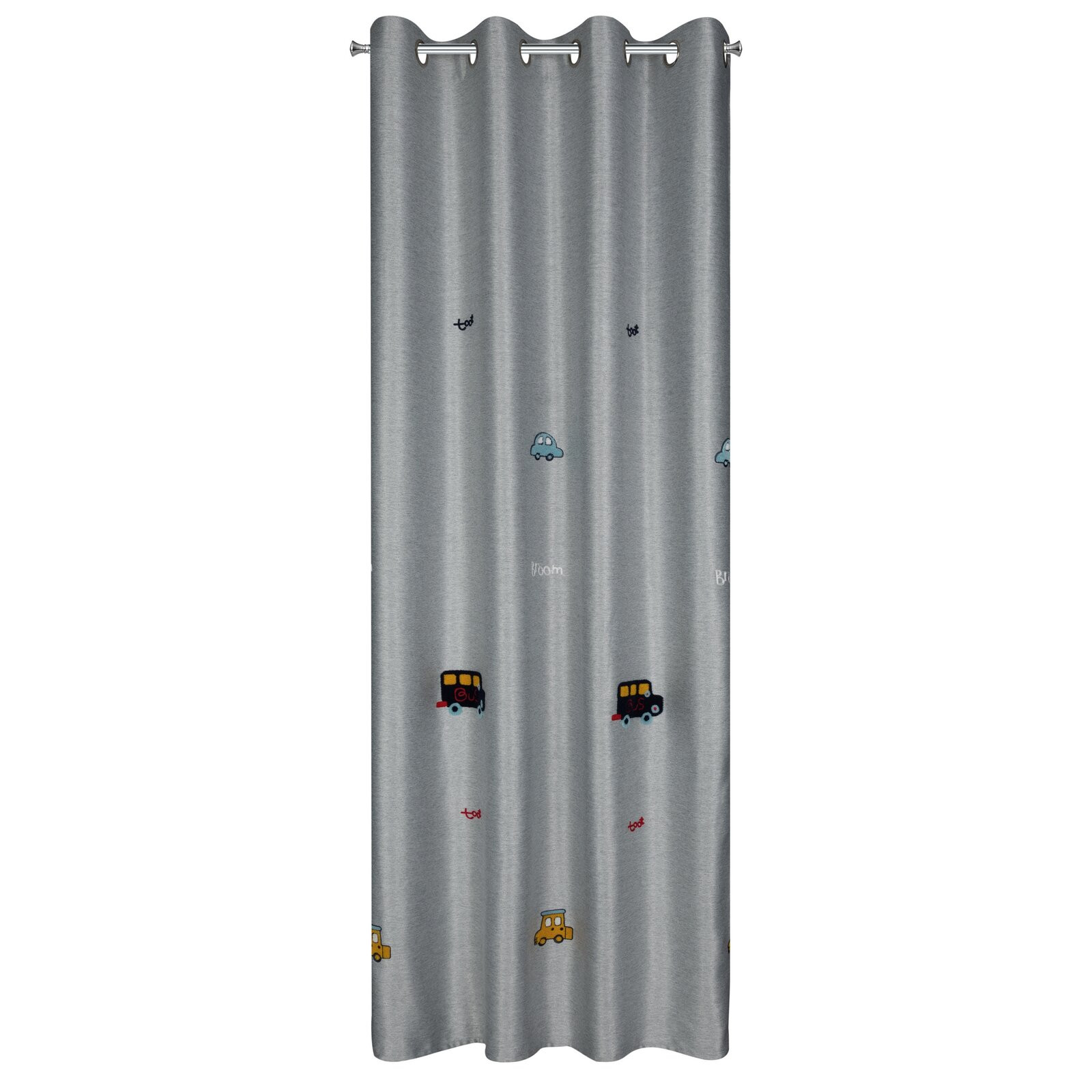 Hotový závěs ALVIN stříbrný - na průchodkách