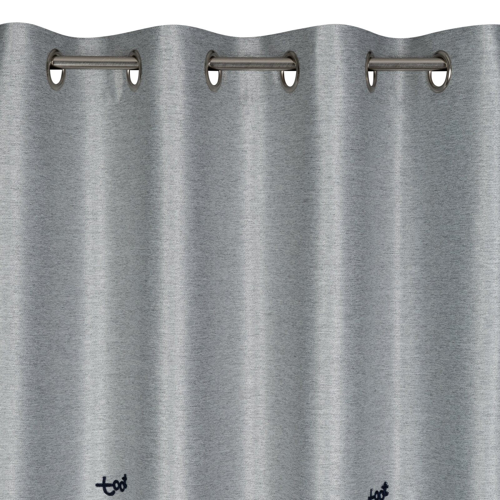 Hotový závěs ALVIN stříbrný - na průchodkách