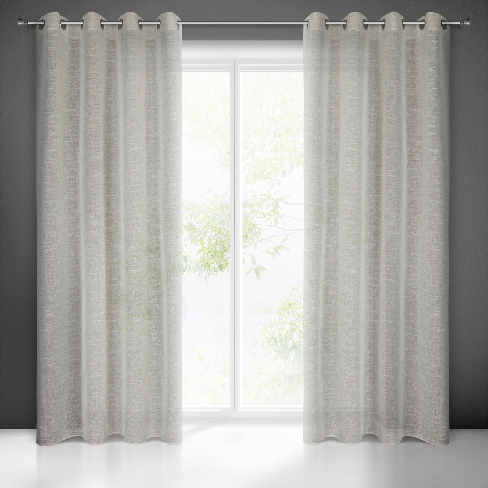 Hotový závěs AMARI béžový - na průchodkách