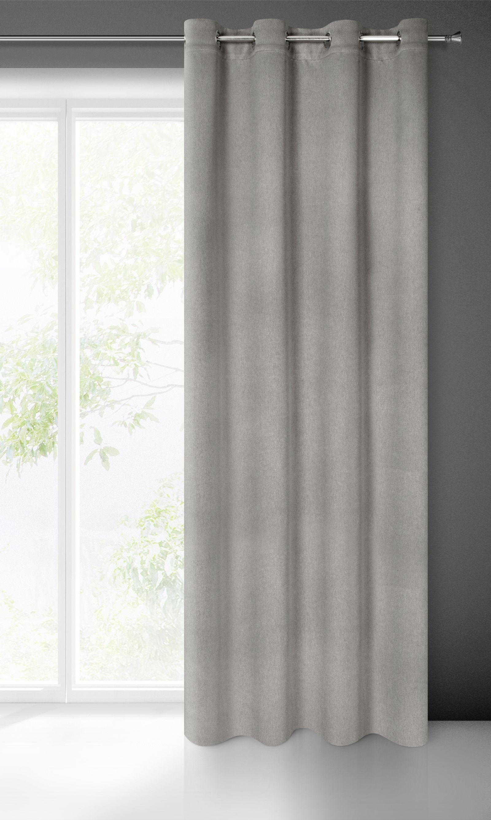 Hotový závěs AMARO šedý / béžový