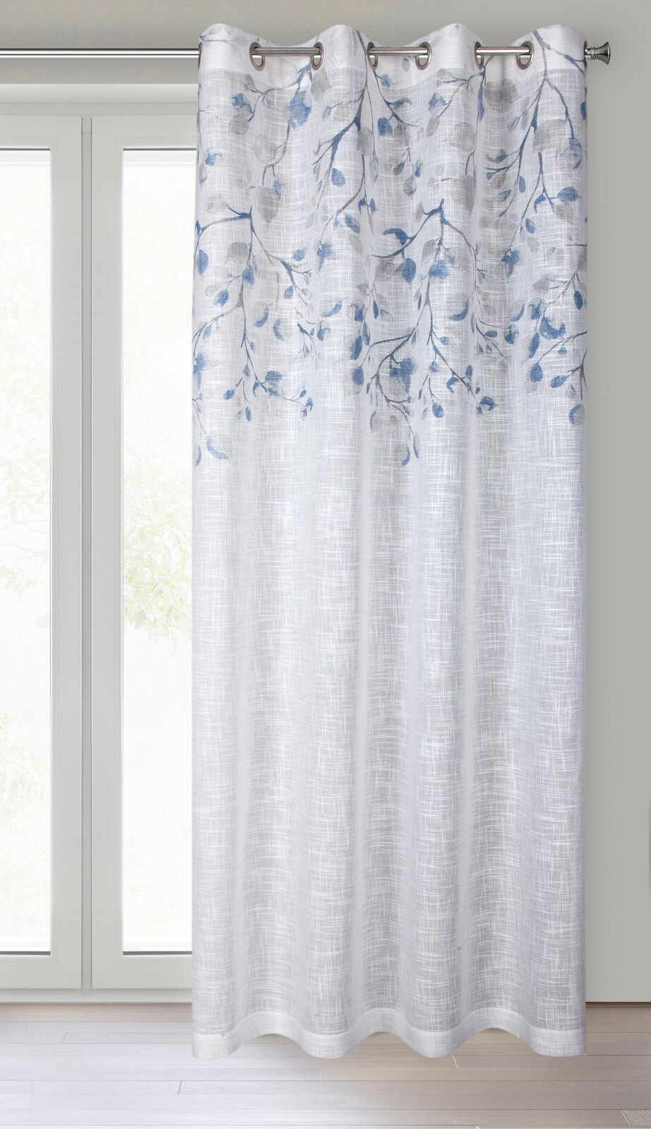 Hotový závěs ANA bílý - na průchodkách