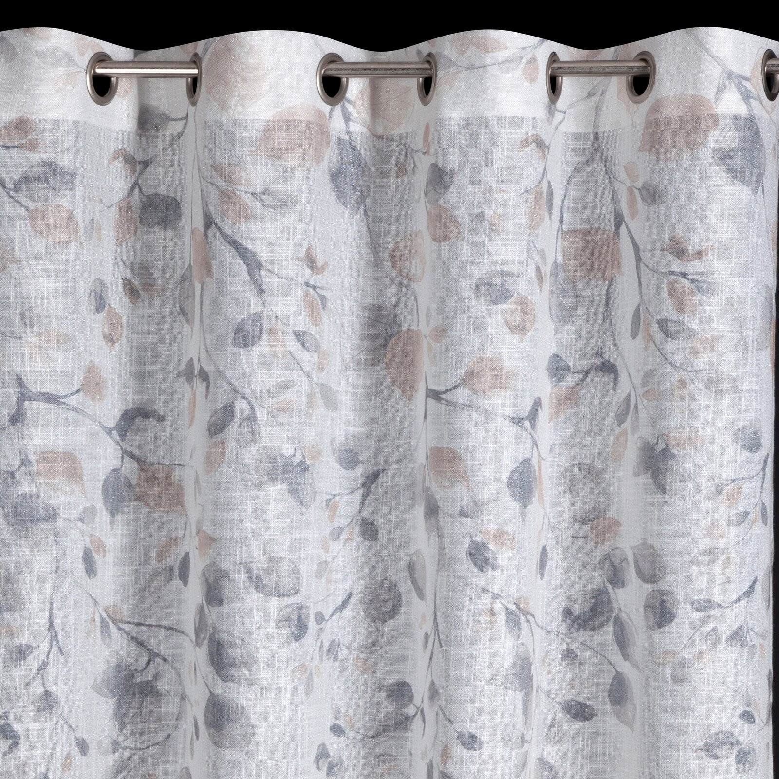 Hotový závěs ANA bílý / béžový - na průchodkách