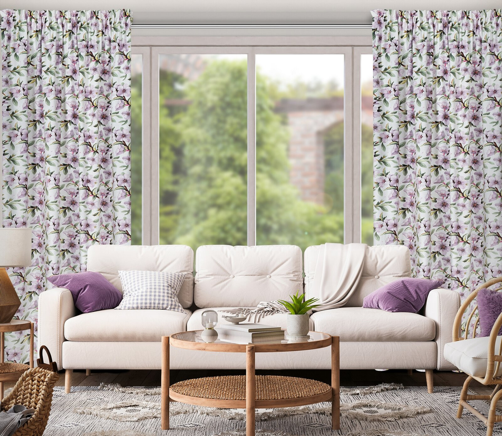 Hotový závěs ARLETA vícebarevný - na pásce