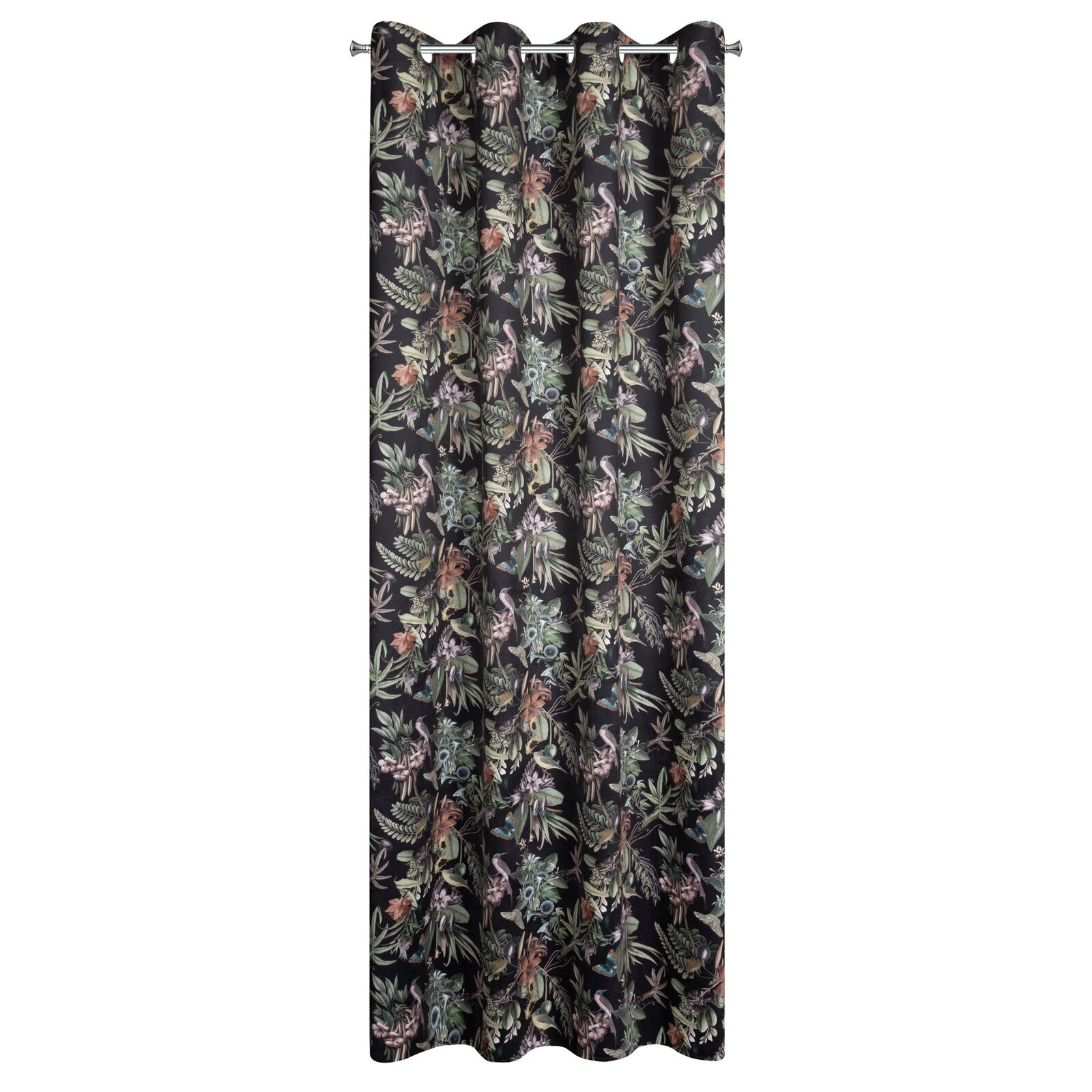 Hotový závěs BECKY černý - na průchodkách