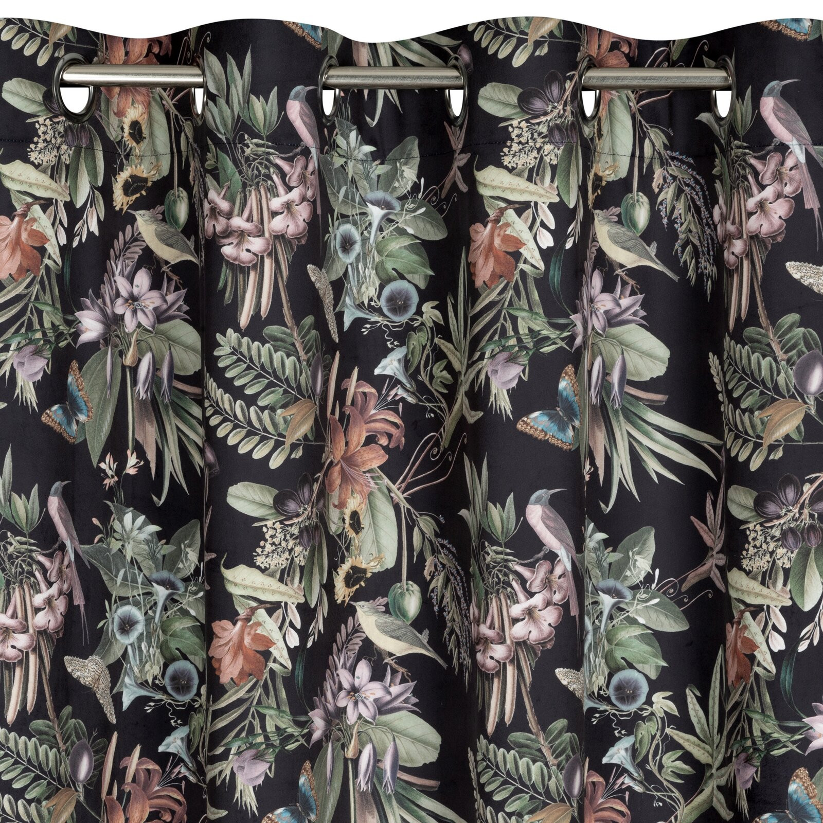 Hotový závěs BECKY černý - na průchodkách