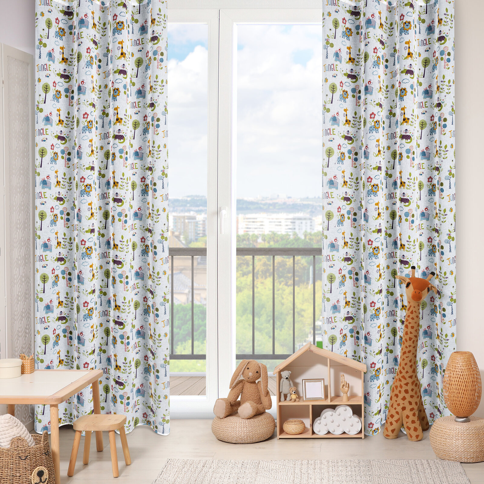 Hotový závěs BILLY vícebarevný - na průchodkách