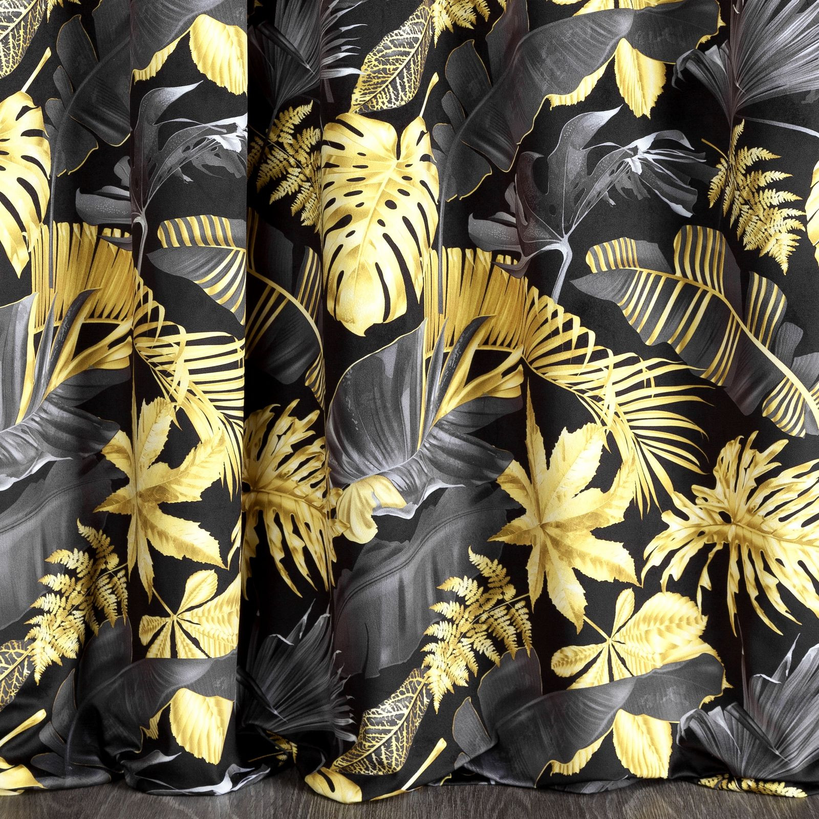 Hotový závěs BLER žlutý - na pásce