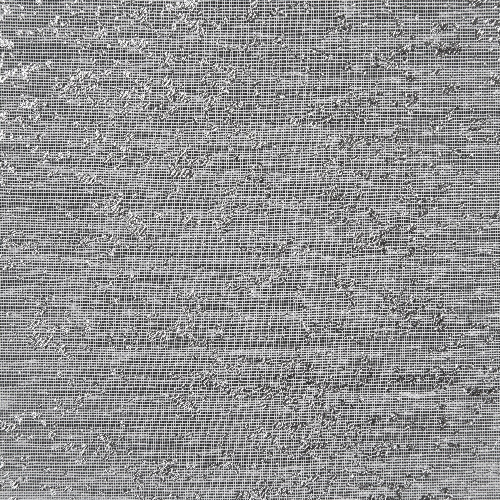 Hotový závěs D91 MILY bílý / stříbrný - na průchodkách