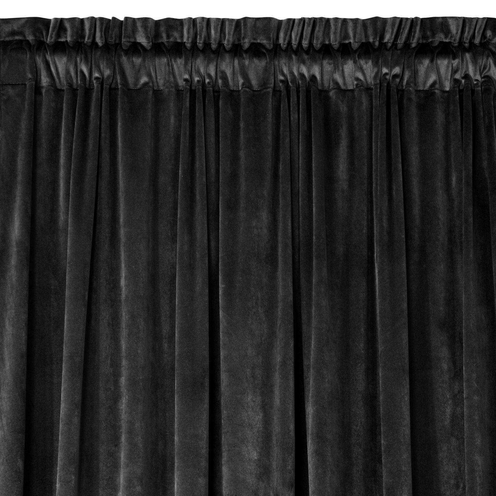 Hotový závěs D91 ROSA černý - na pásce