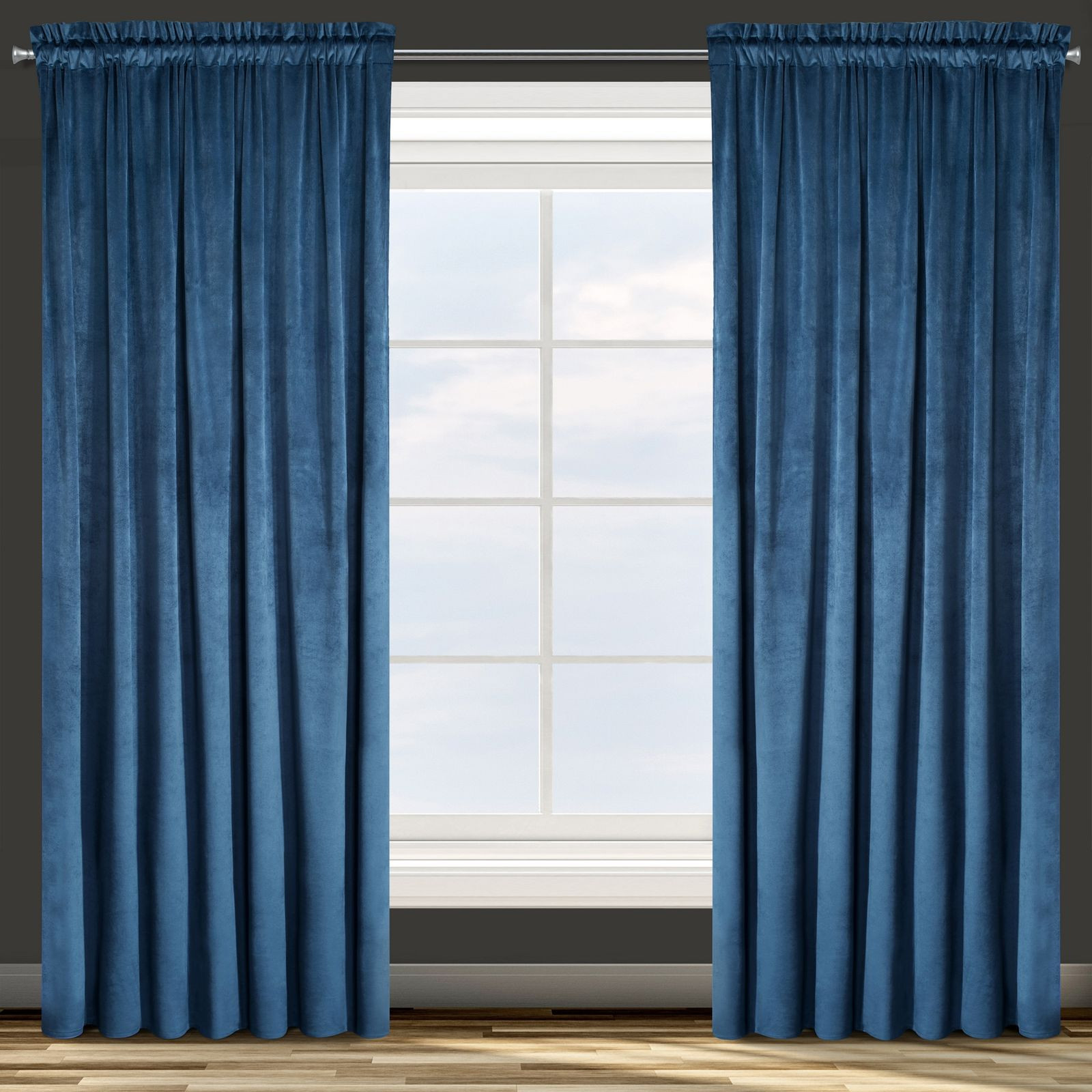 Hotový závěs D91 ROSA granátový - na pásce