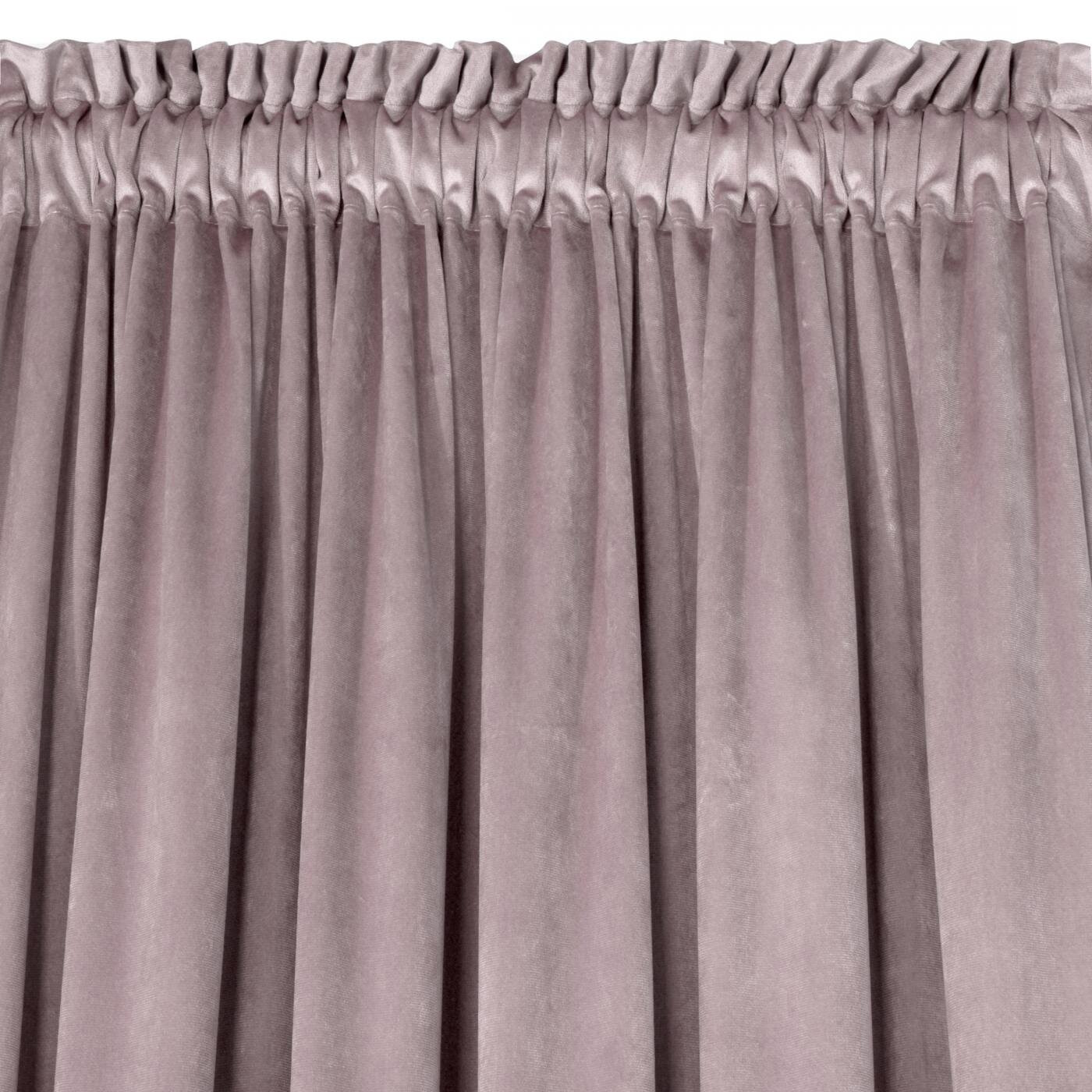 Hotový závěs D91 ROSA pudrově růžový - na pásce