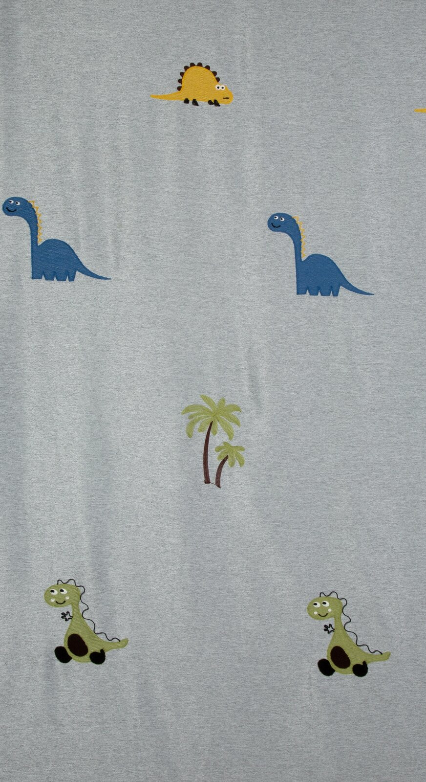 Hotový závěs DINO stříbrný - na průchodkách