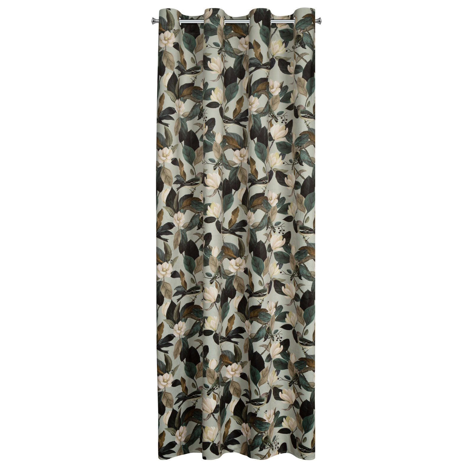 Hotový závěs ELENI olivový - na průchodkách