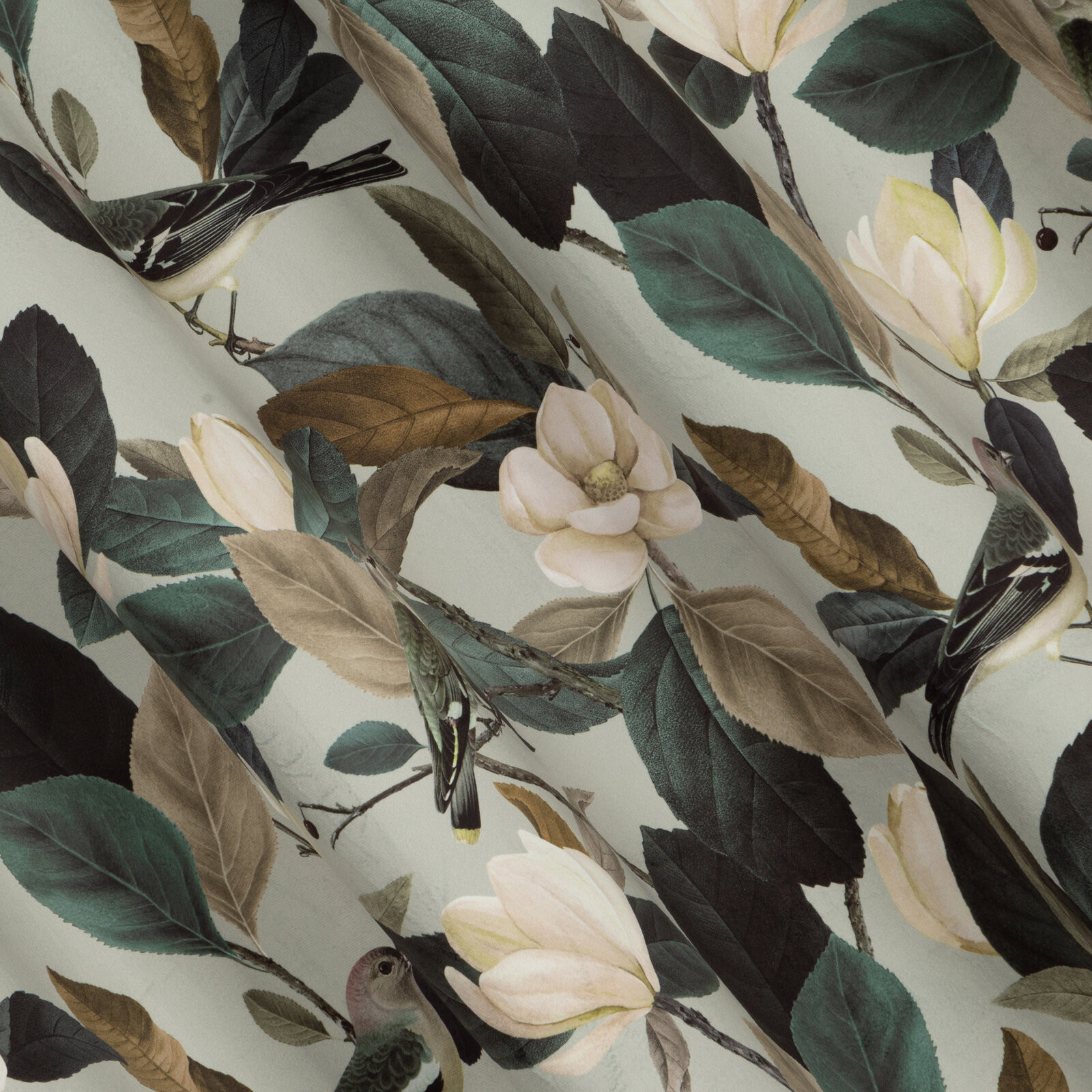 Hotový závěs ELENI olivový - na průchodkách