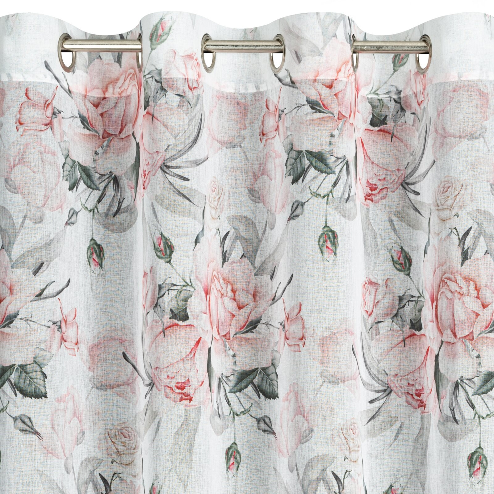 Hotový závěs ELLIE bílý - na průchodkách