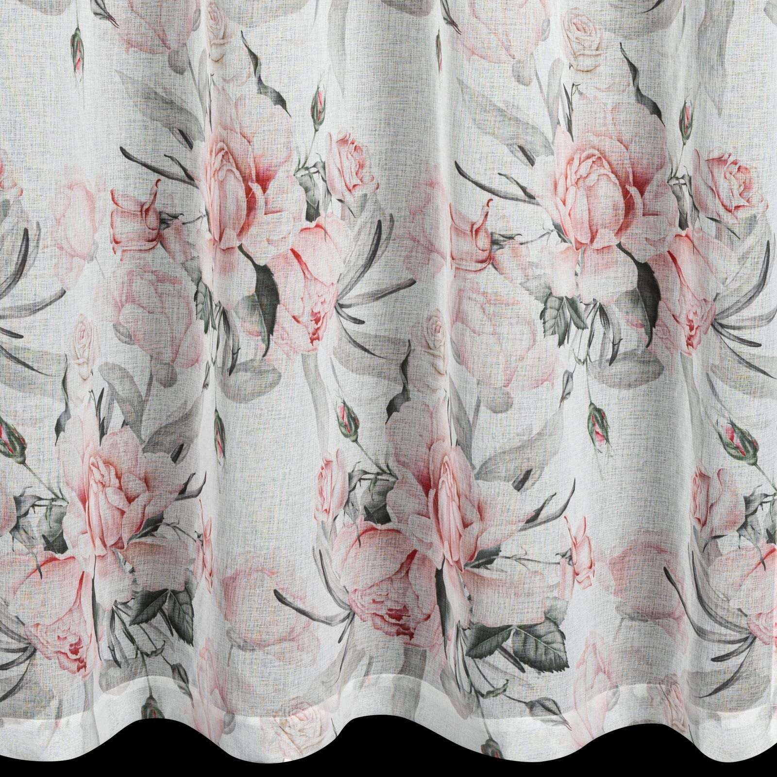 Hotový závěs ELLIE bílý - na průchodkách