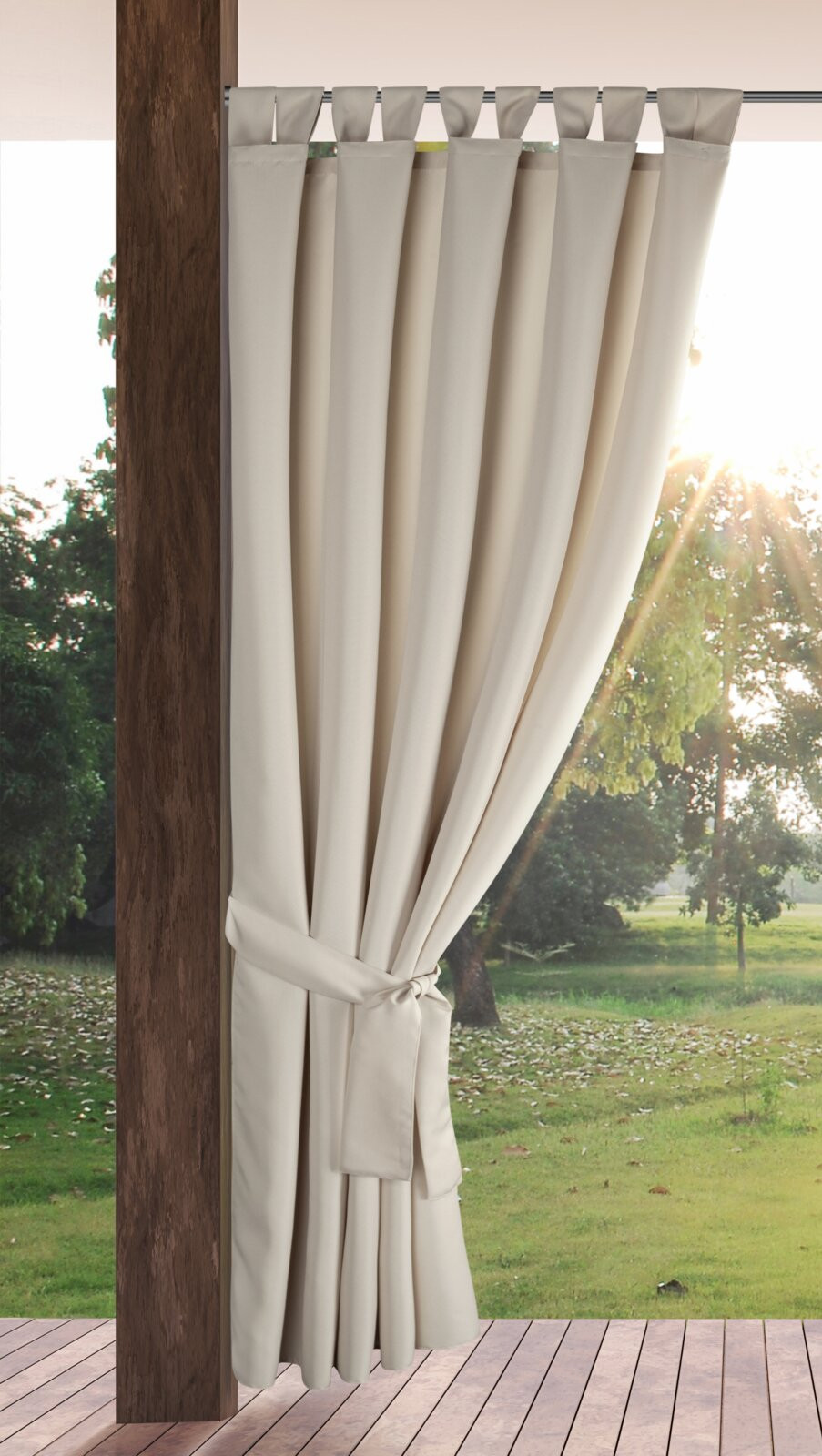 Hotový závěs GARDEN 2 béžový - na průchodkách