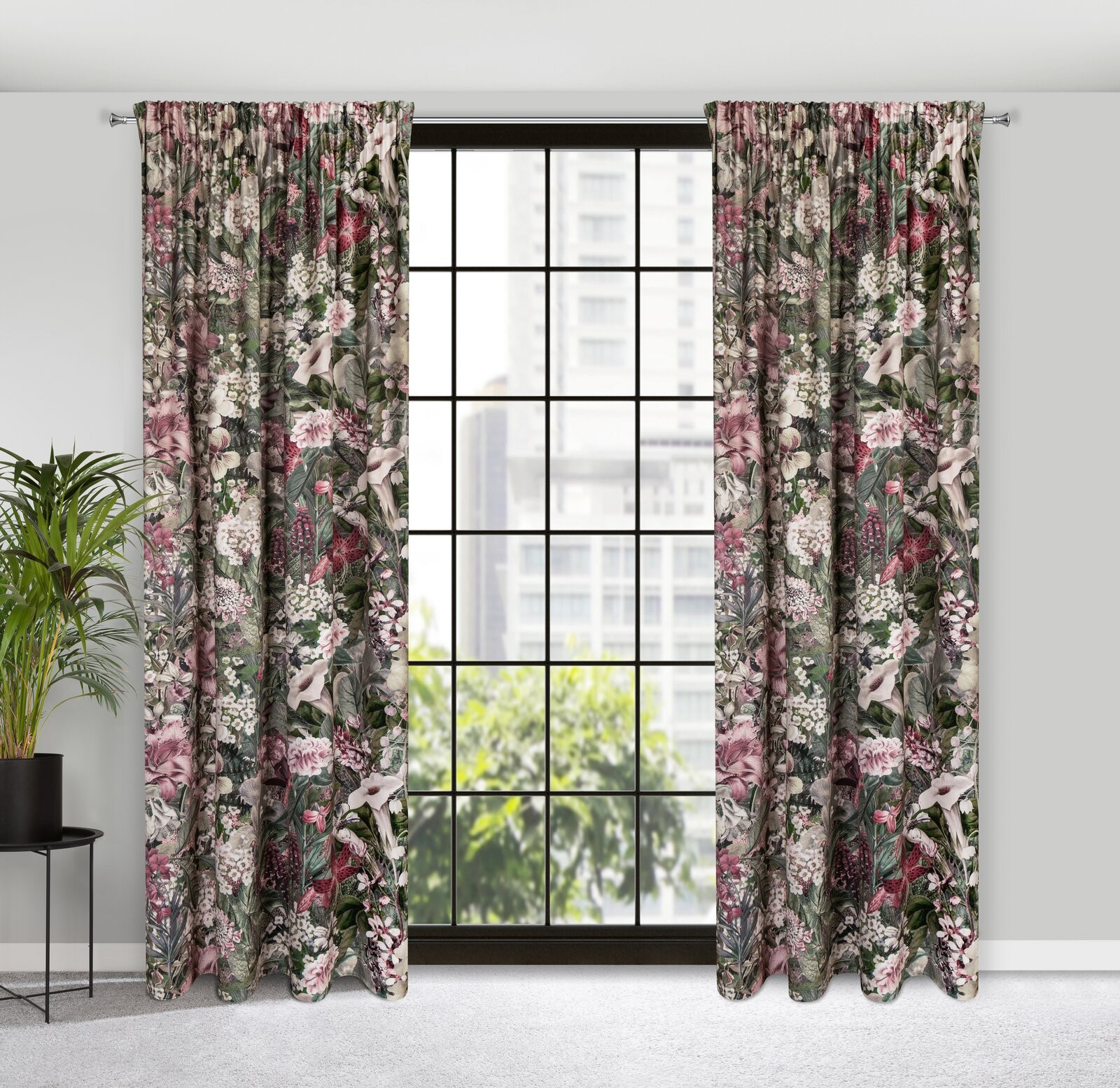 Hotový závěs GLORY zelený - na pásce