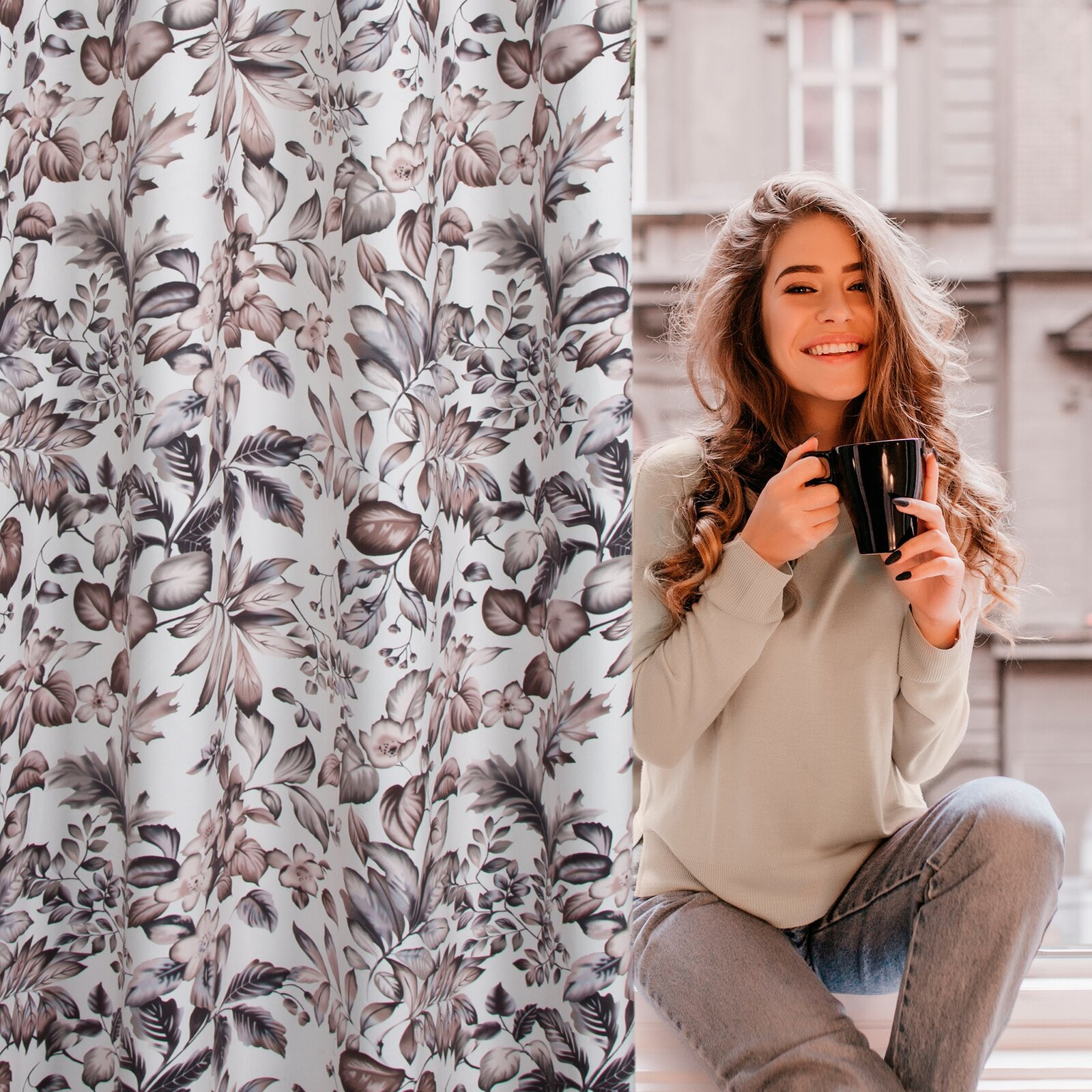 Hotový závěs HANA - na průchodkách