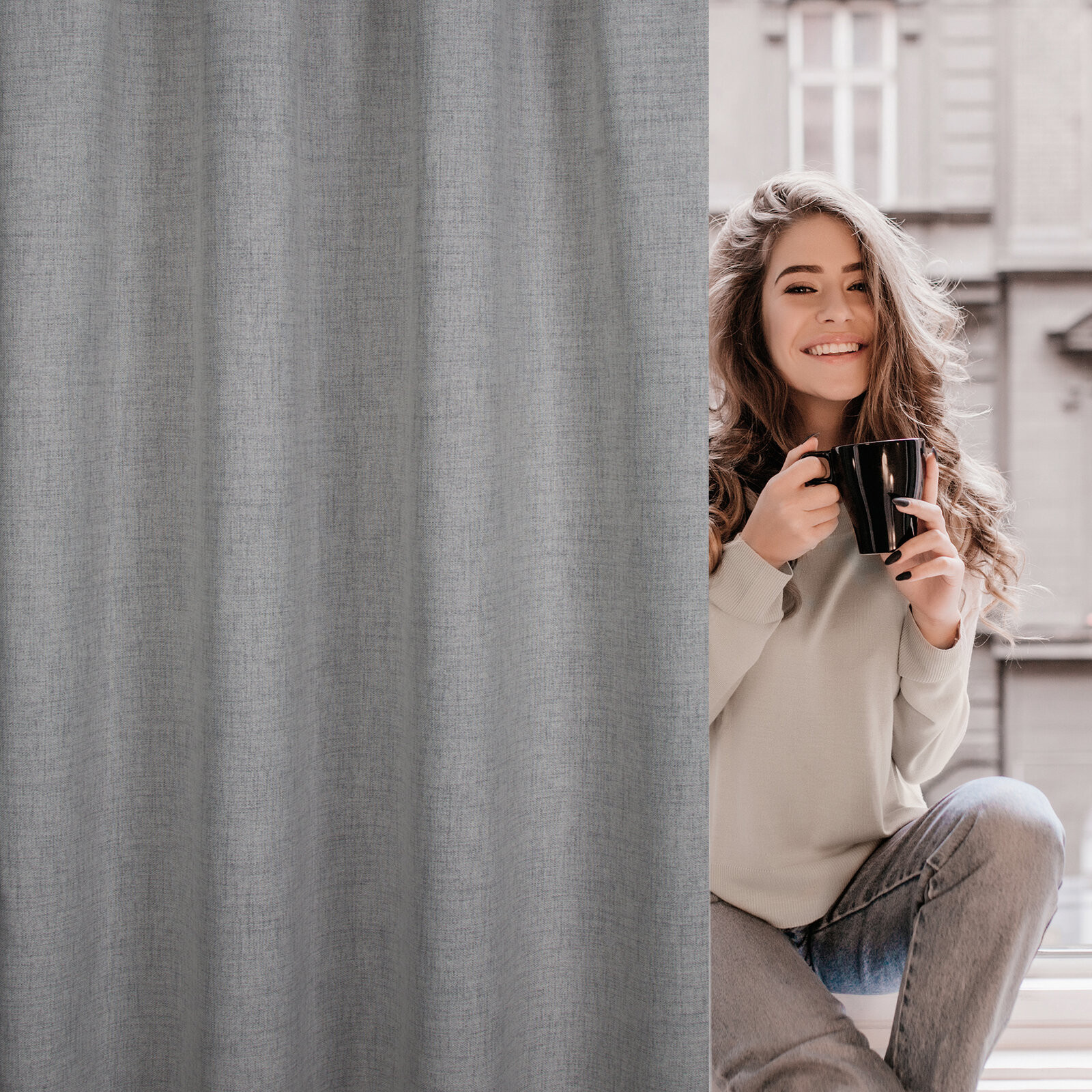 Hotový závěs JULA - na pásce