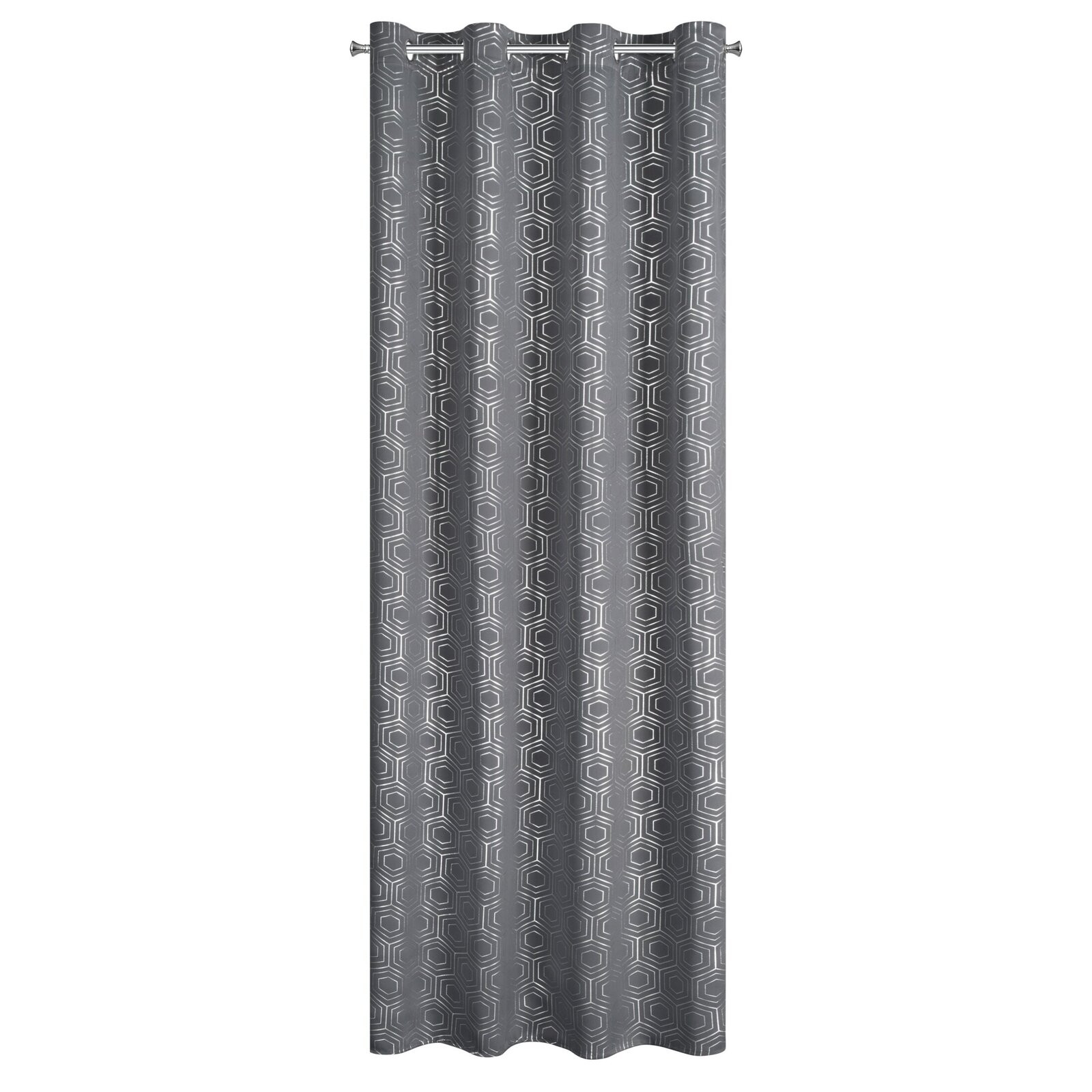 Hotový závěs KAJA grafitový - na průchodkách