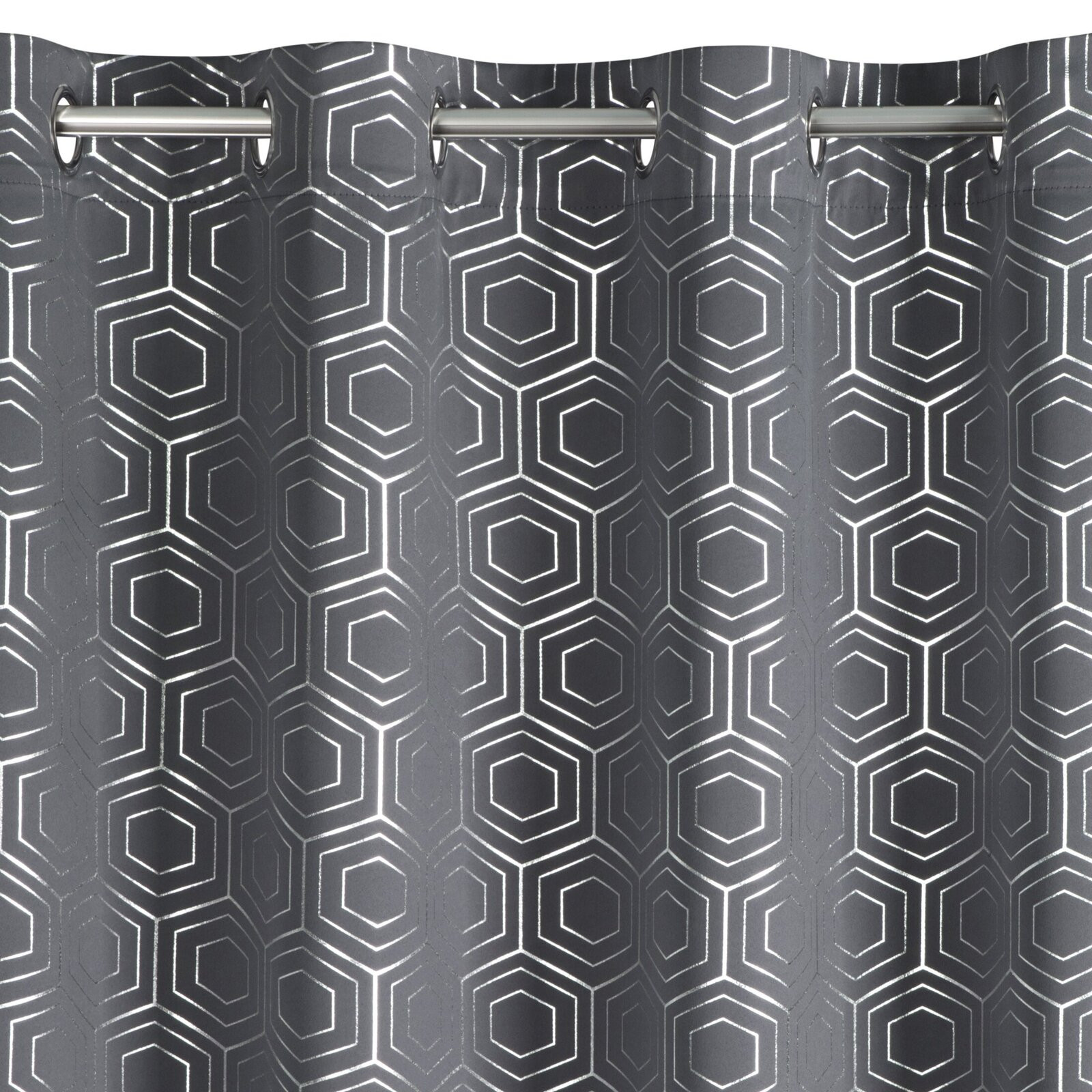 Hotový závěs KAJA grafitový - na průchodkách