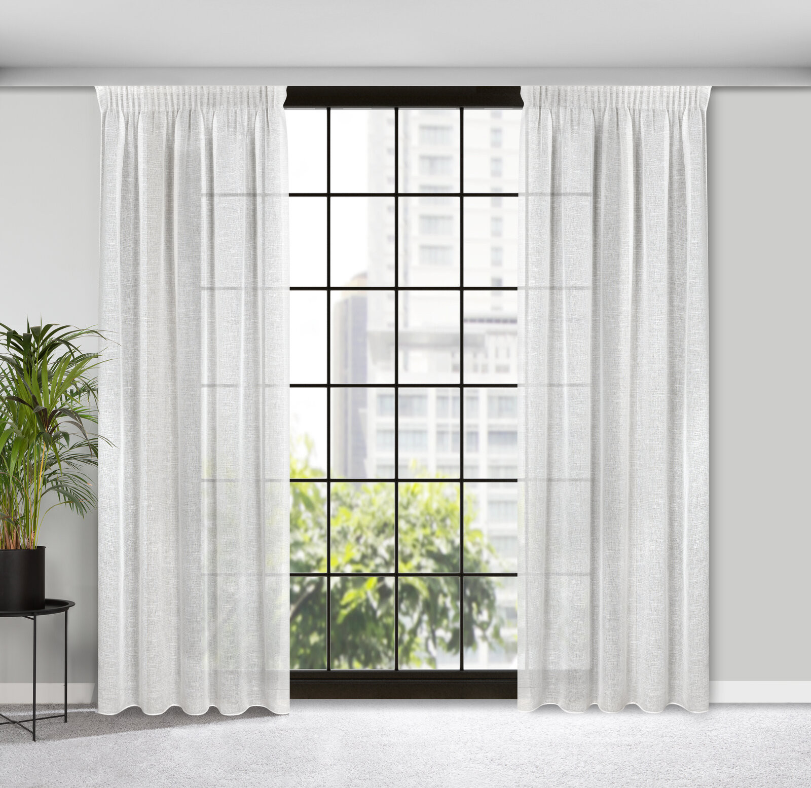 Hotový závěs KATRIN naturální - na pásce