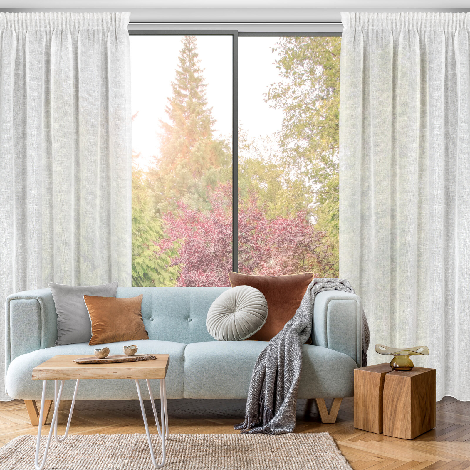 Hotový závěs KATRIN naturální - na pásce