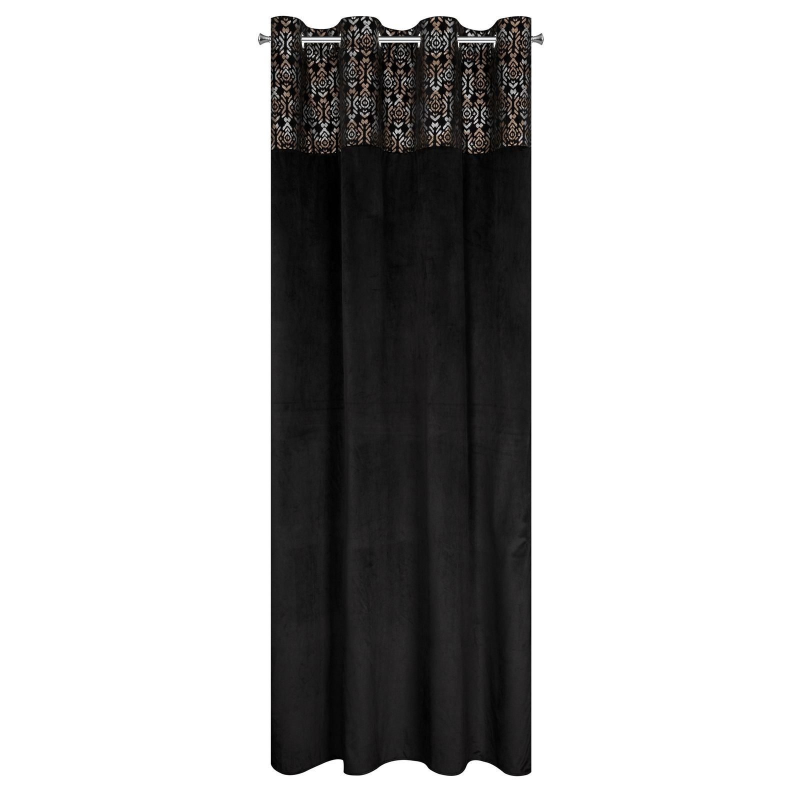 Hotový závěs LIZA černý - na průchodkách