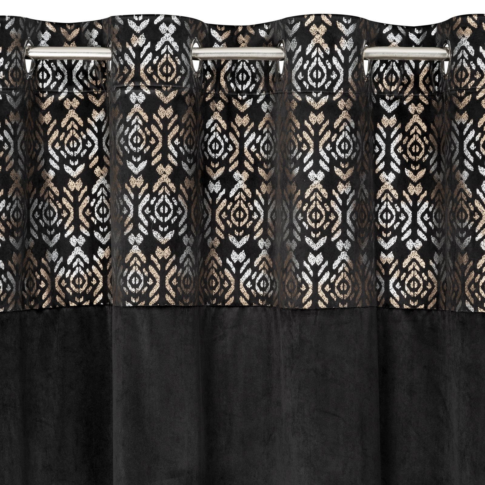 Hotový závěs LIZA černý - na průchodkách