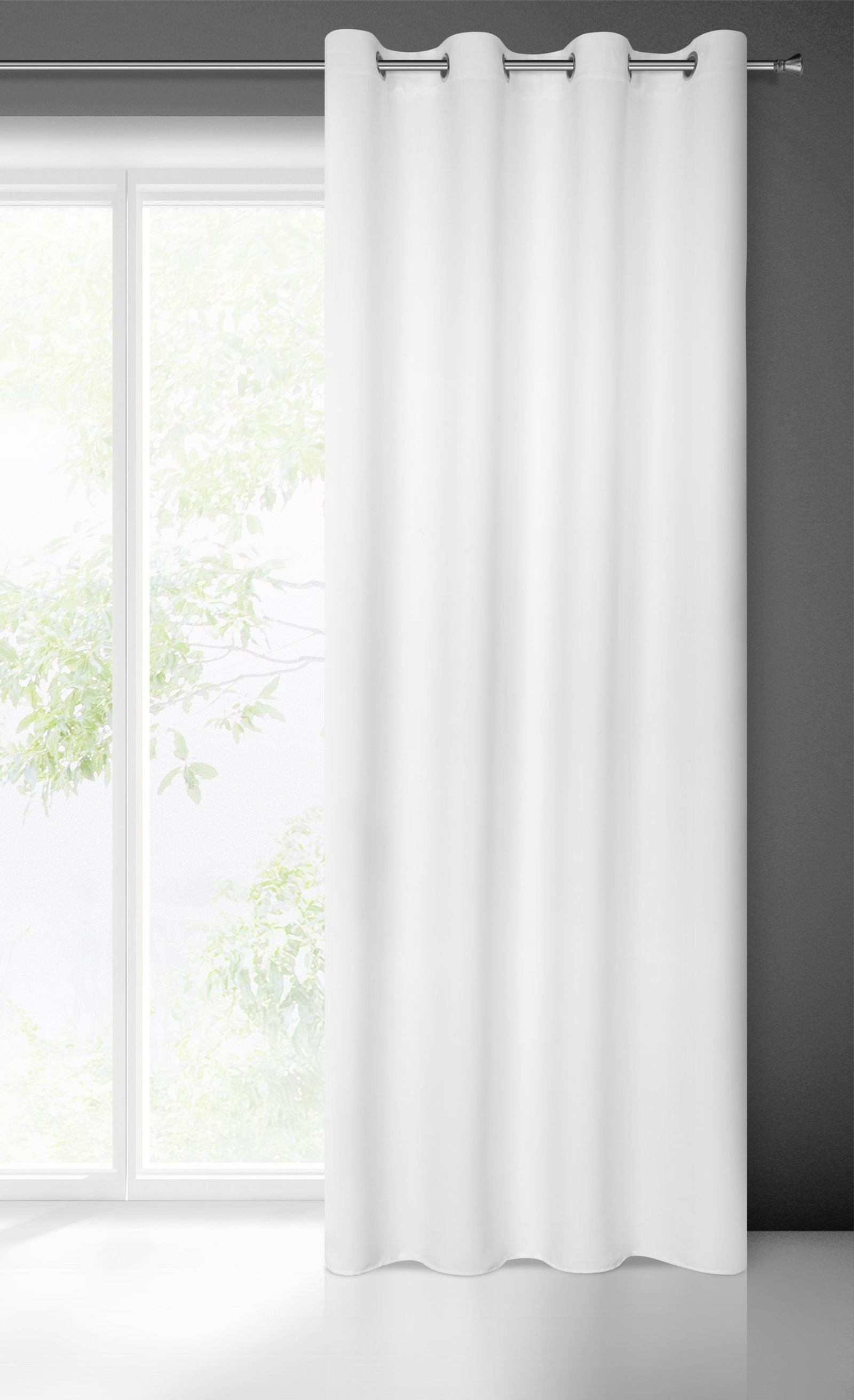 Hotový závěs LOGAN bílý - na průchodkách