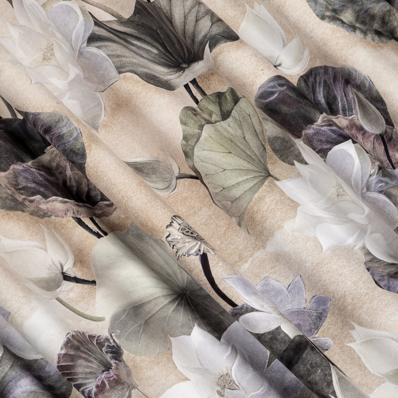 Hotový závěs LOTOS béžový - na pásce