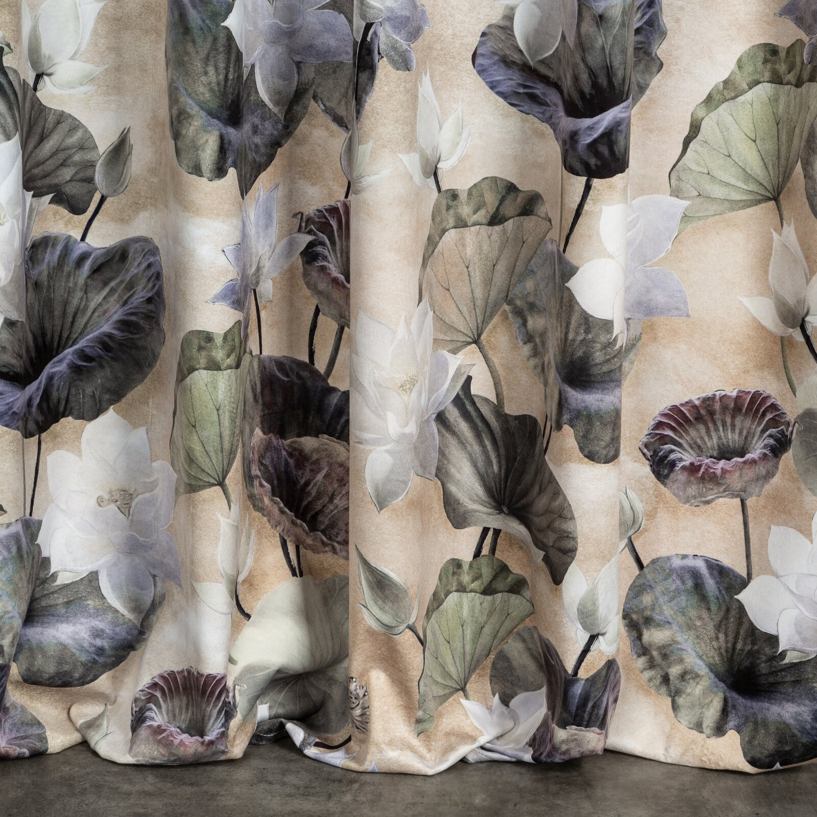 Hotový závěs LOTOS béžový - na pásce