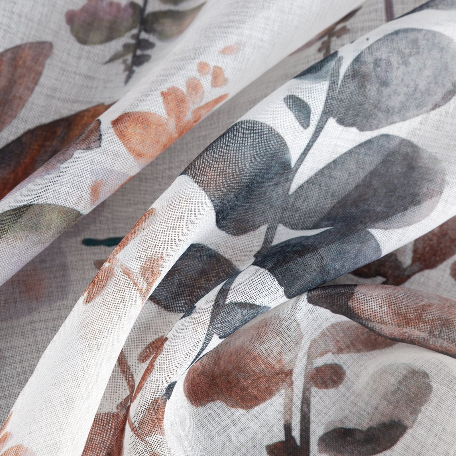 Hotový závěs MARINA ocelový - na pásce