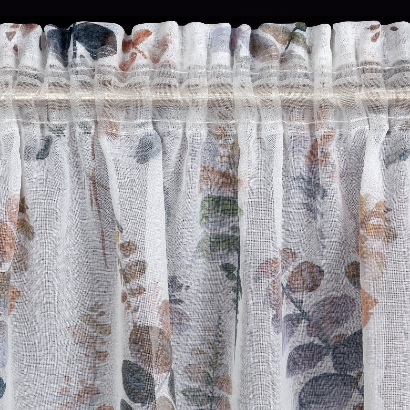 Hotový závěs MARINA ocelový - na pásce