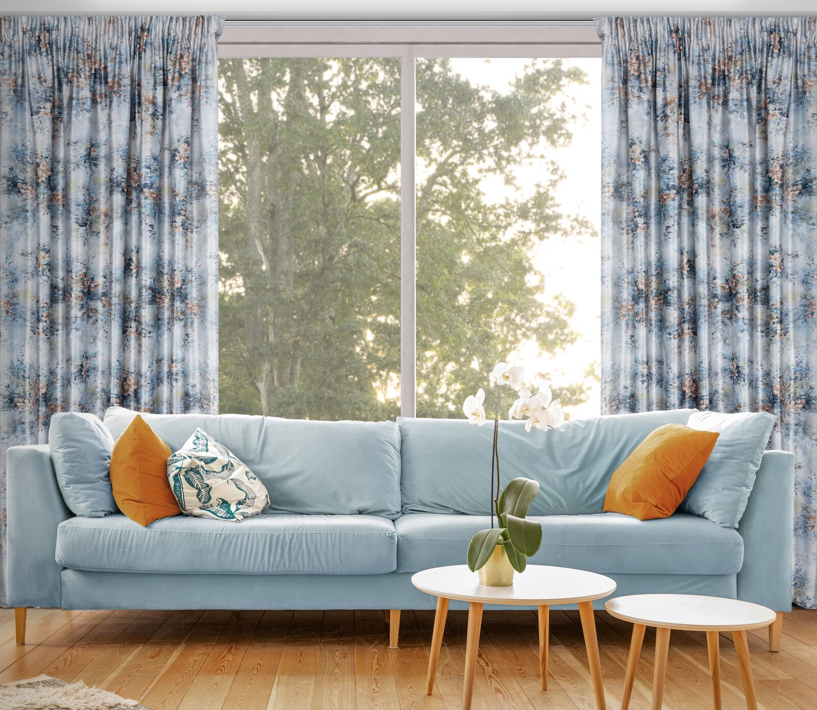 Hotový závěs MARISA šedý - na pásce