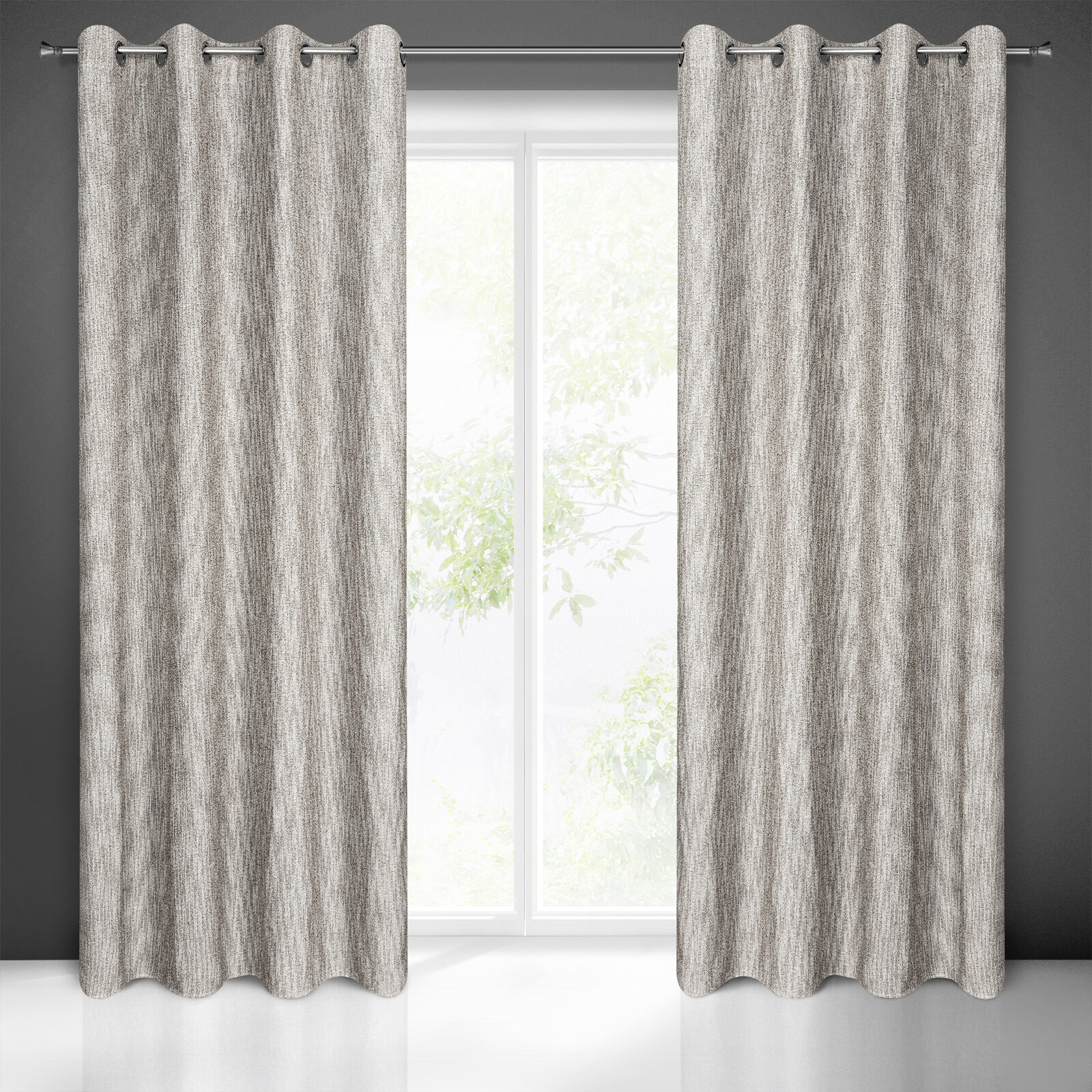 Hotový závěs MEGAN béžový - na průchodkách