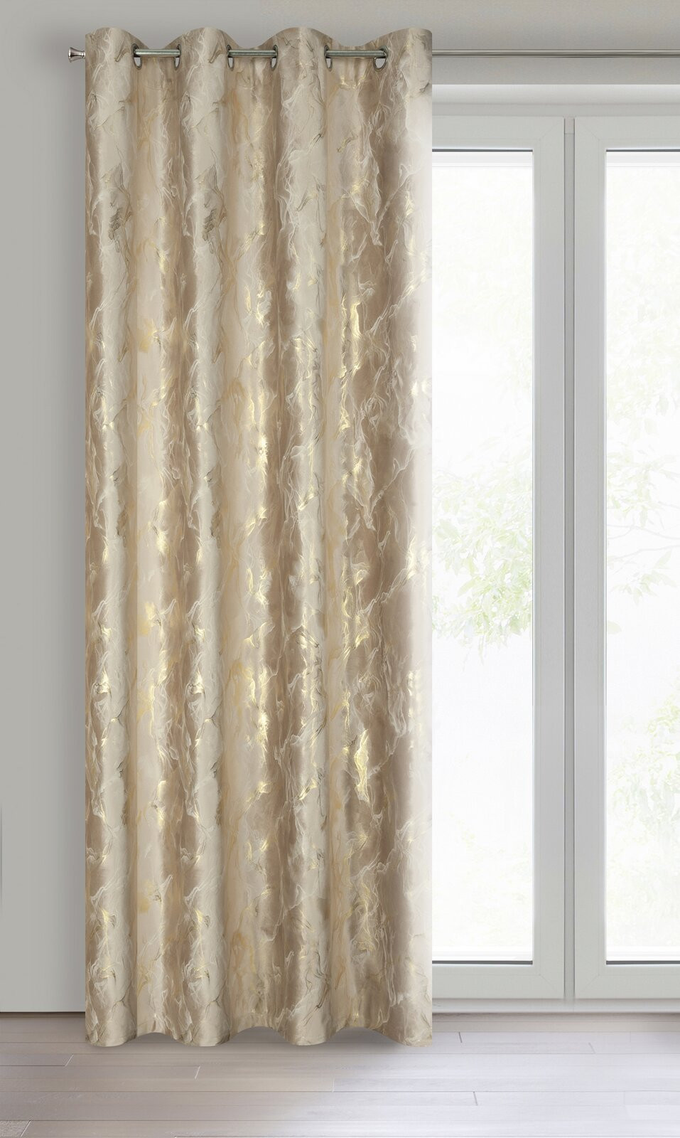 Hotový závěs MELODY béžový - na průchodkách