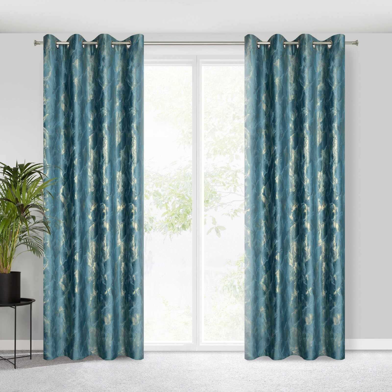 Hotový závěs MELODY granátový - na průchodkách