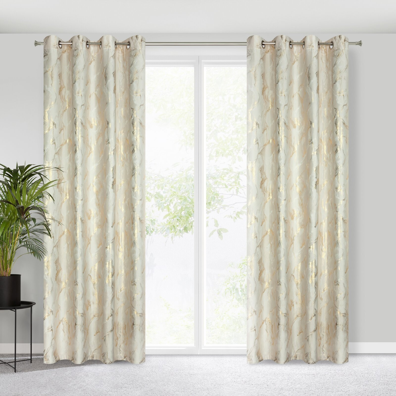 Hotový závěs MELODY krémový - na průchodkách